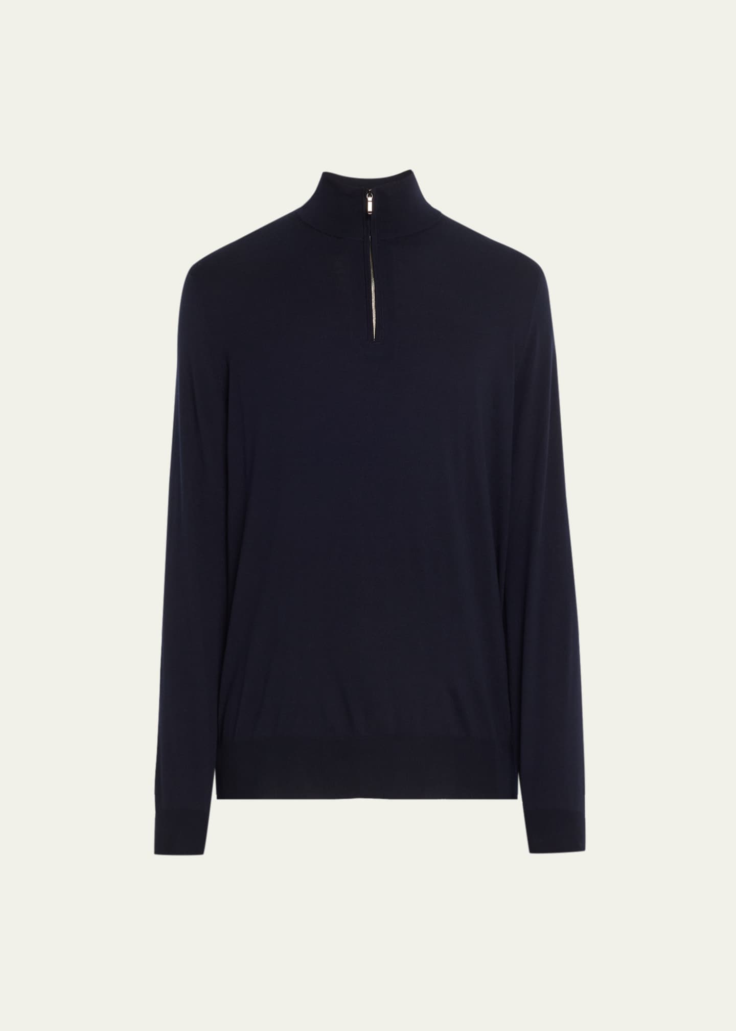 Loro Piana Men's The Gift of Kings Mezzocollo Quarter-Zip Sweater Image 1 of 5