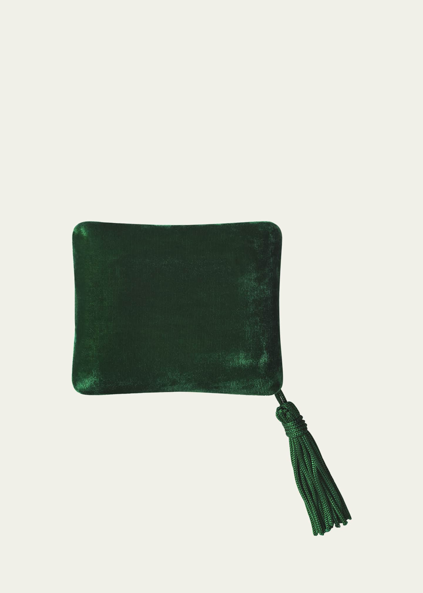 Sophie Bille Brahe Emerald Green Small Jewelry Box in Velvet, 10.5x8.5cm Image 1 of 2