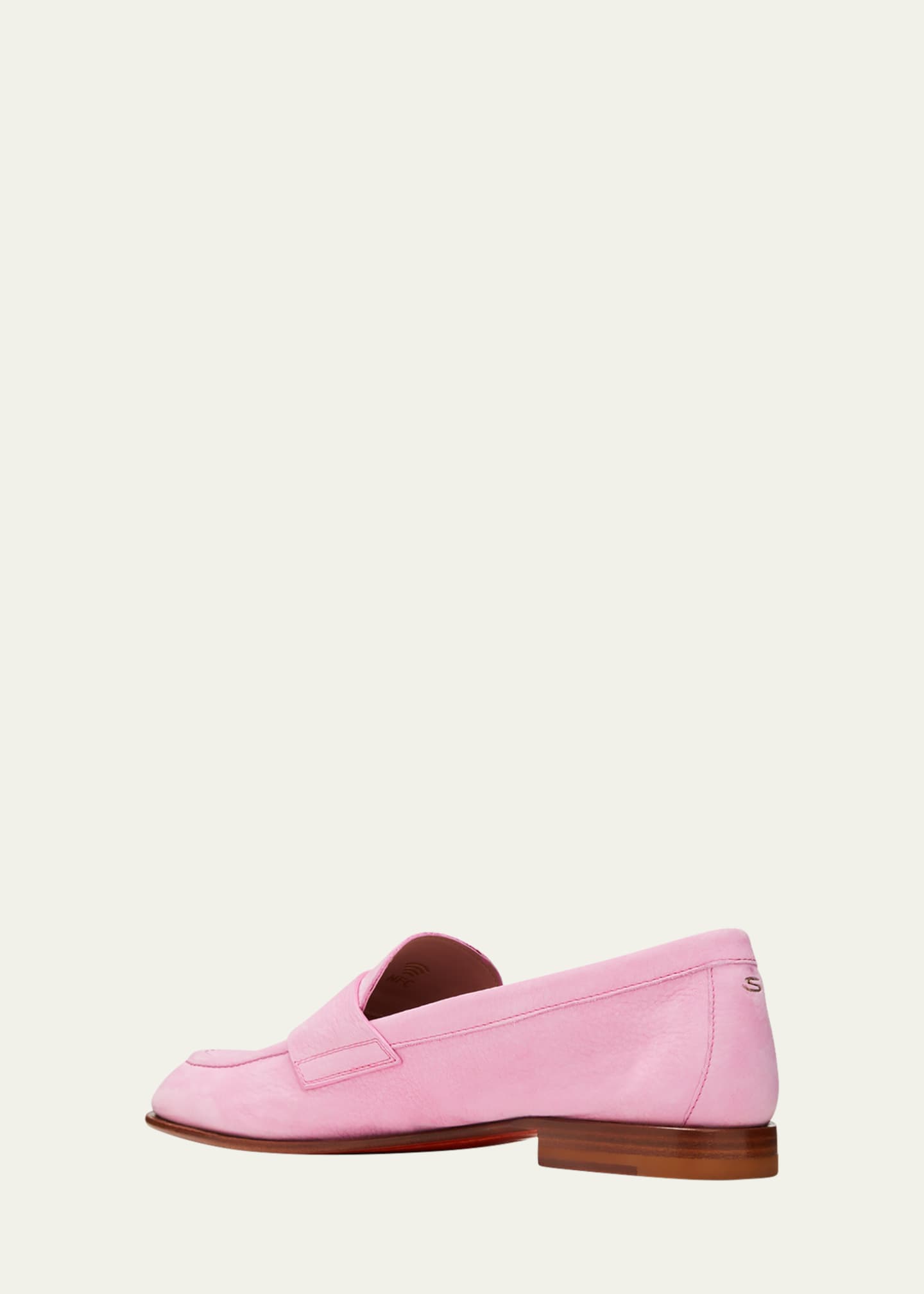 Santoni Famed Suede Penny Loafers Bergdorf Goodman