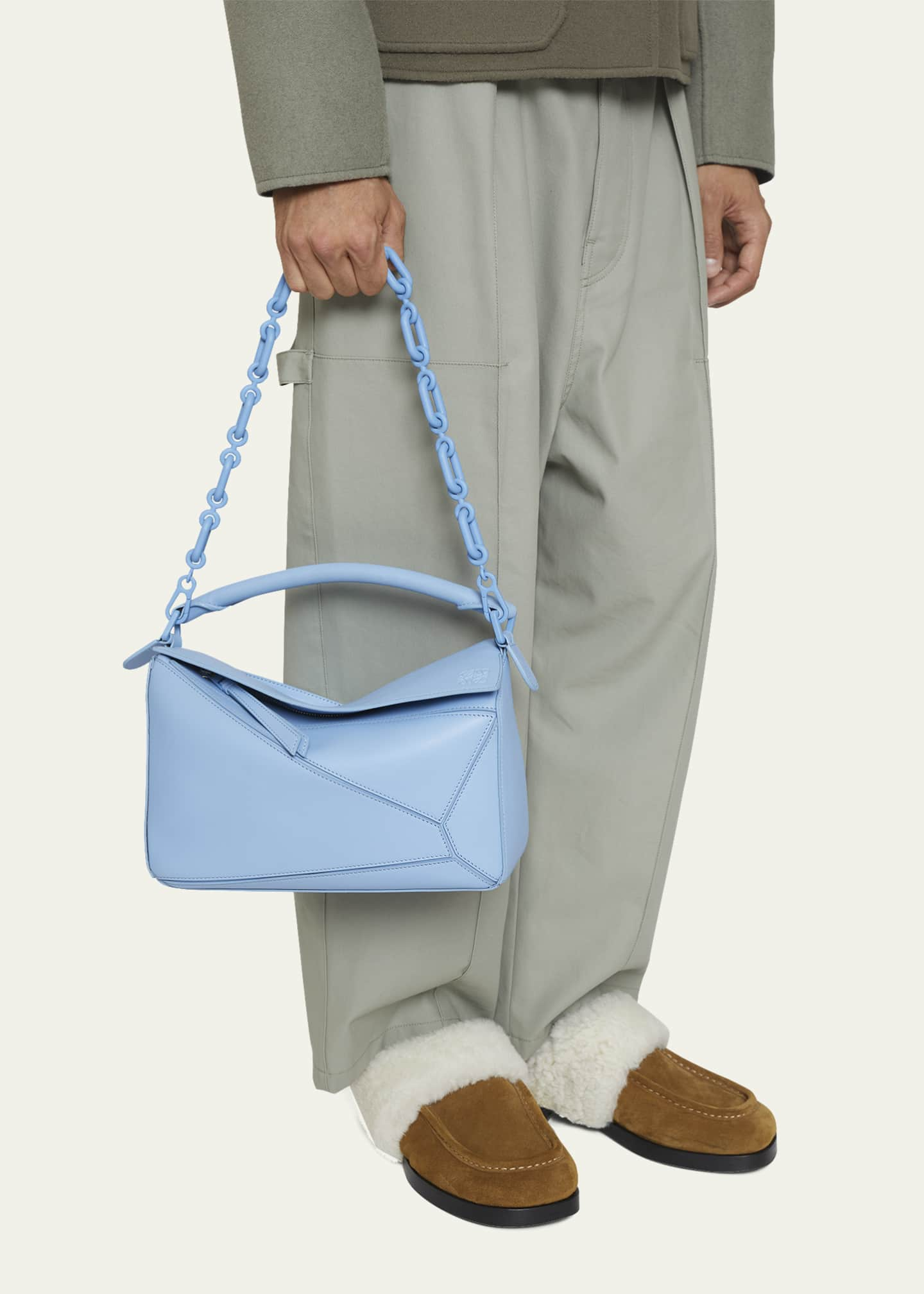 Loewe Puzzle Bag Stone Blue