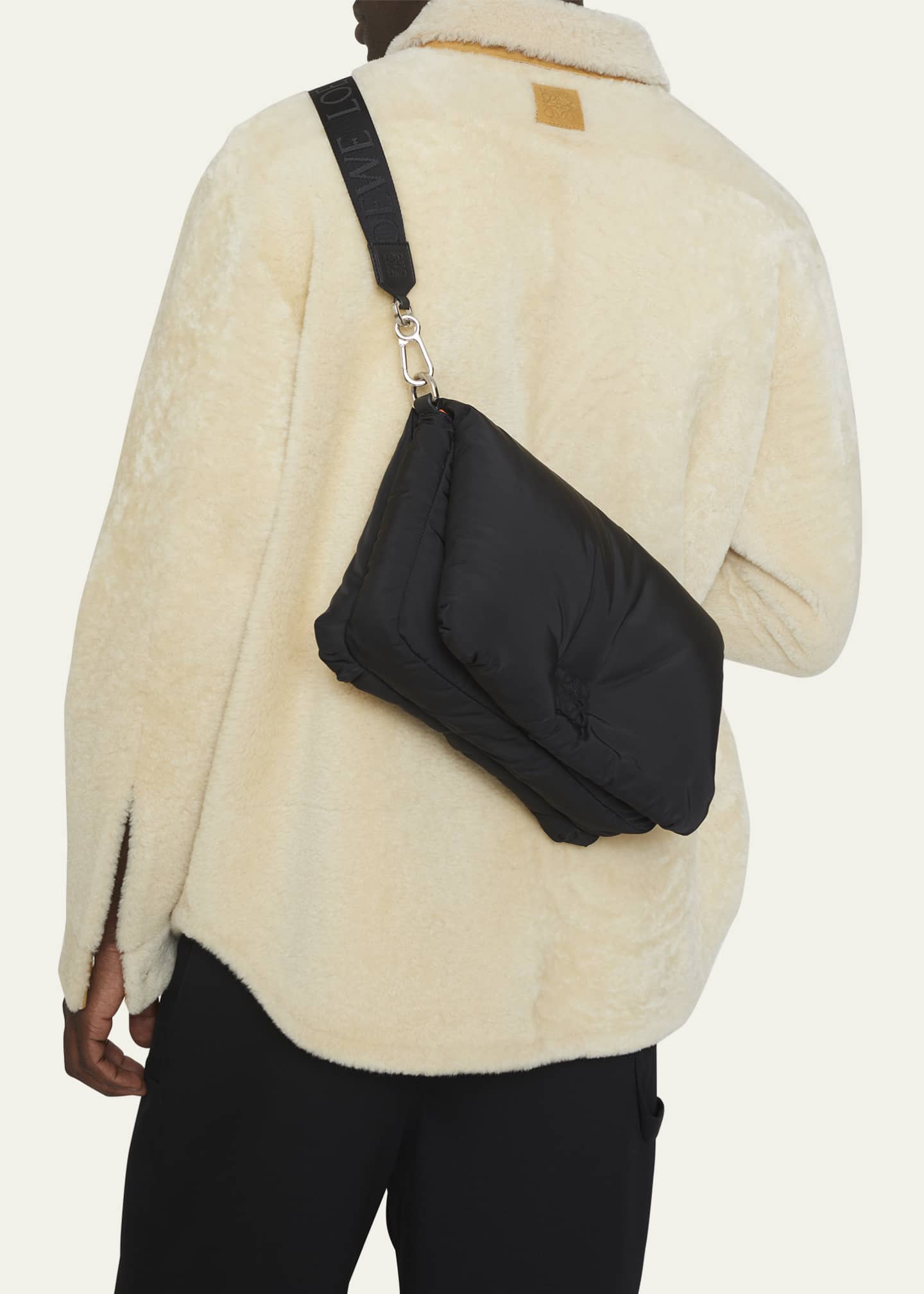 Loewe Men's Goya Puffer Messenger Bag - Bergdorf Goodman