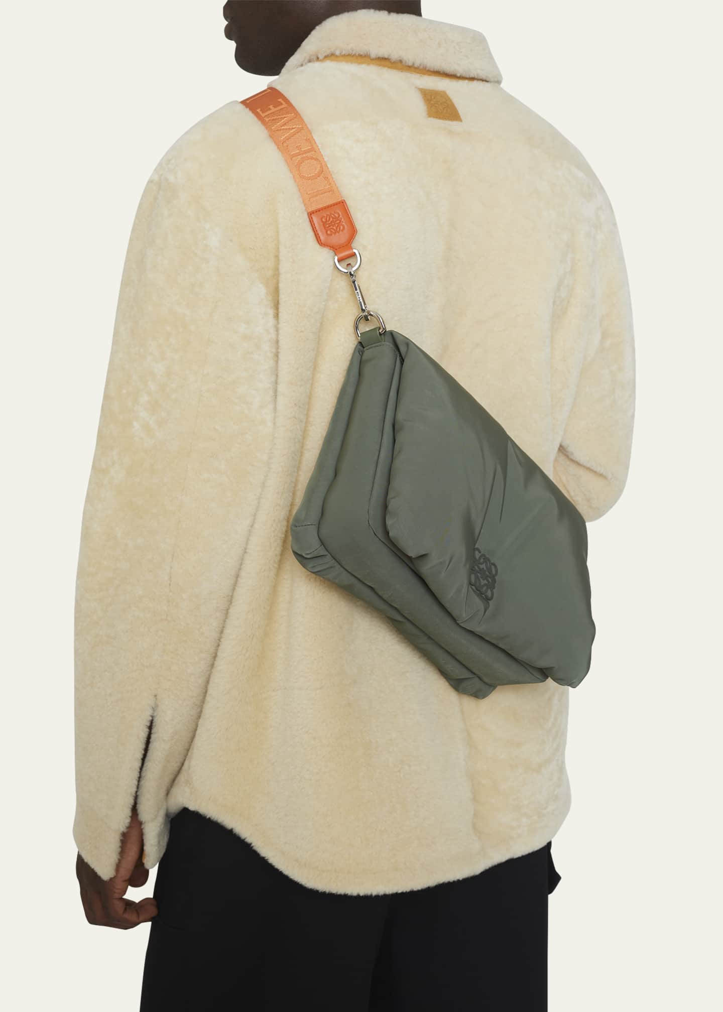 Loewe Goya Mini Pleated Leather Shoulder Bag - Bergdorf Goodman