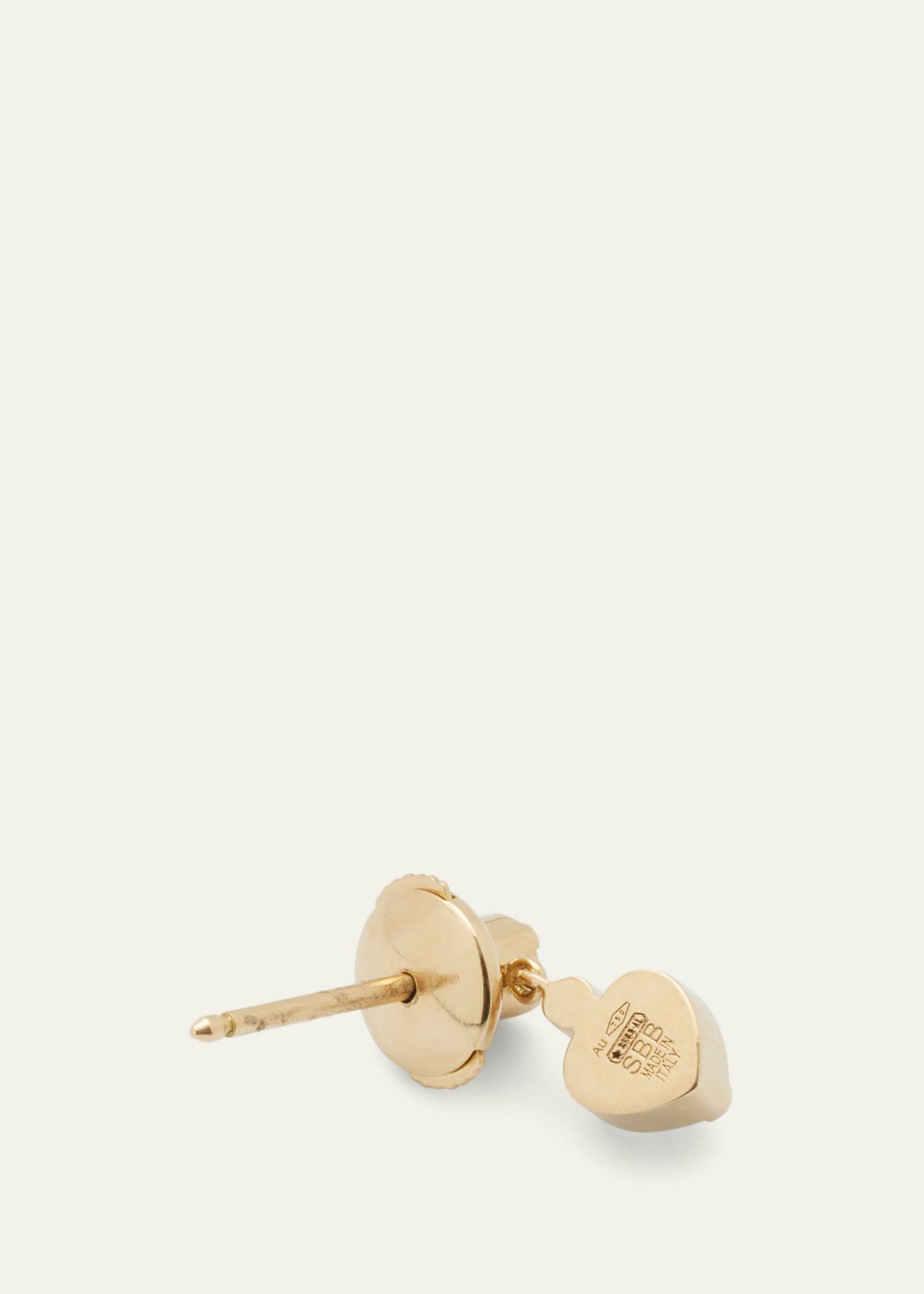 Sophie Bille Brahe Chambre Diamond Heart Drop Earring in 18K Yellow Gold, Single Image 4 of 4