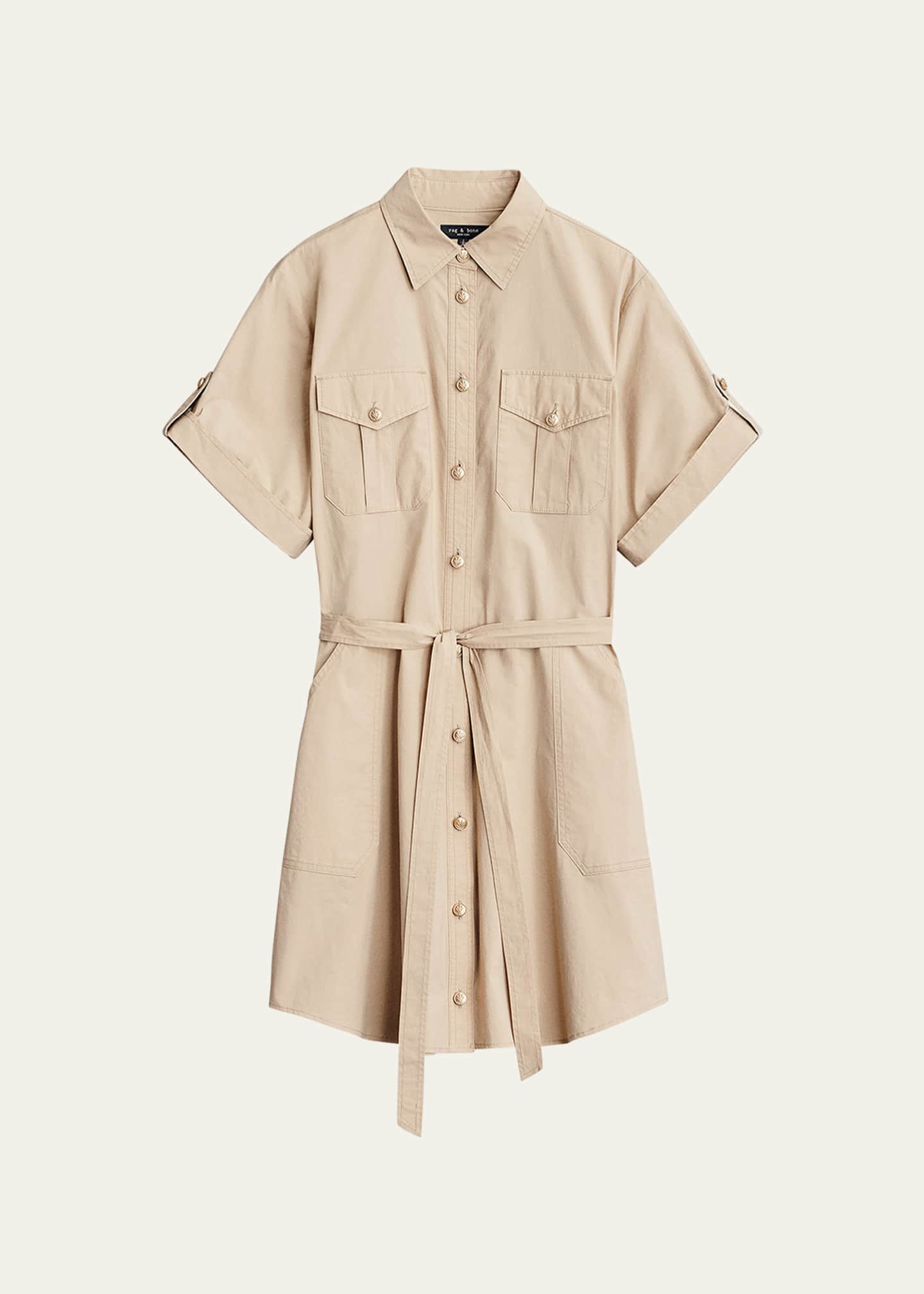 Rag Bone Roxanne Short Sleeve Mini Utility Dress