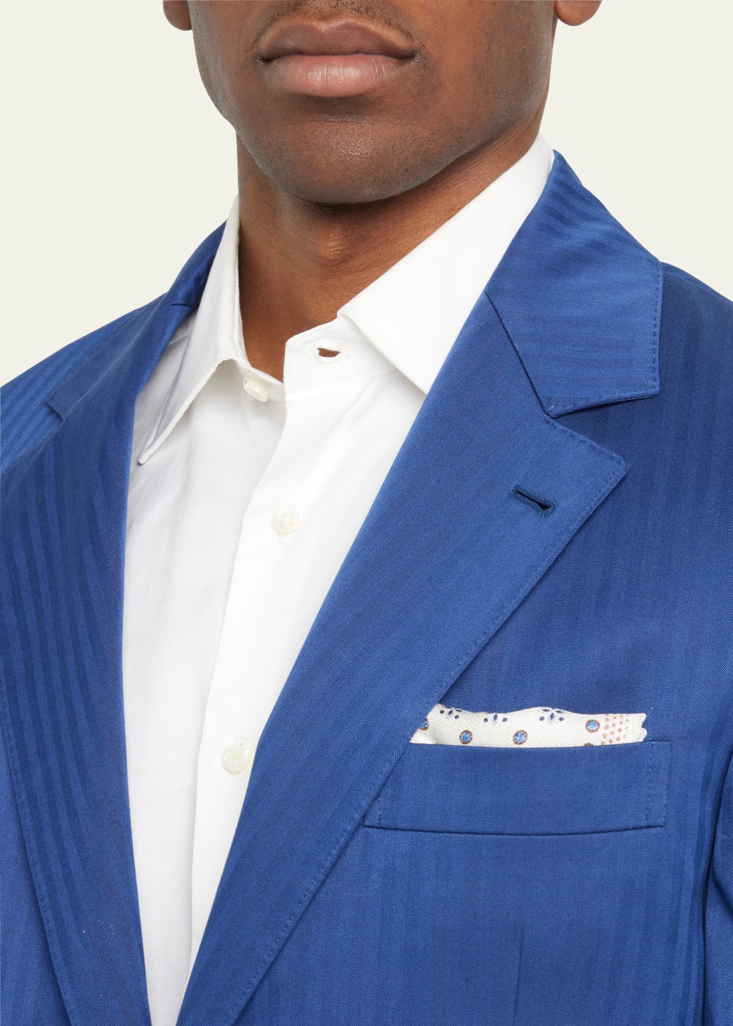 Brunello Cucinelli Men’s Cotton Chevron Solaro 2-Piece Suit Image 4 of 5