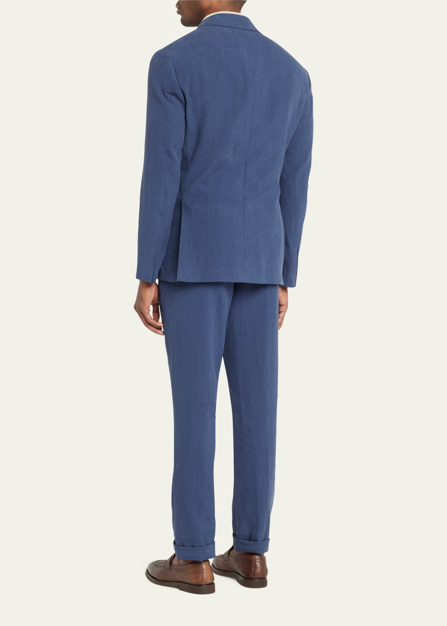 Brunello Cucinelli Men's Solid Linen Suit Image 2 of 5