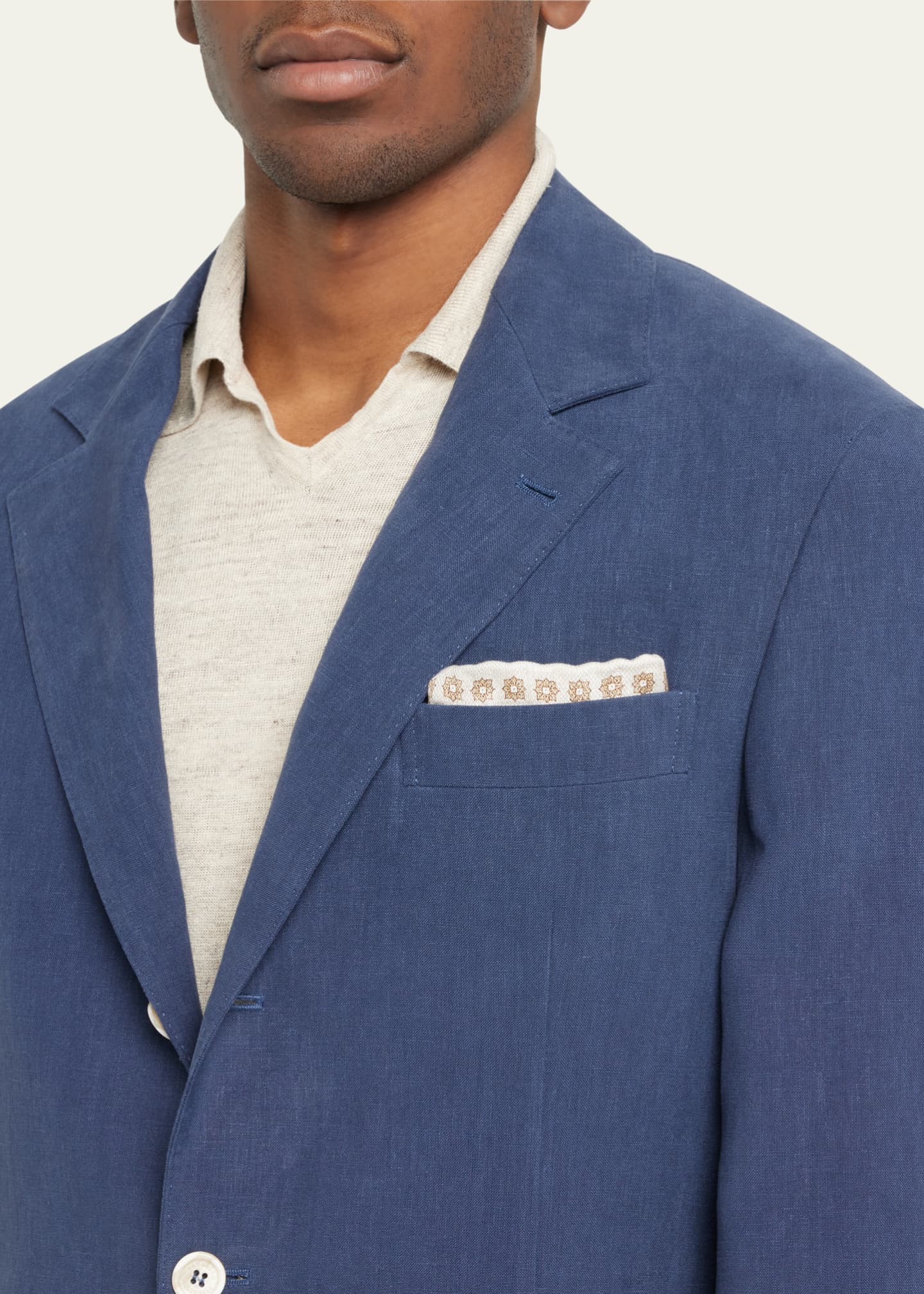 Brunello Cucinelli Men's Solid Linen Suit Image 5 of 5