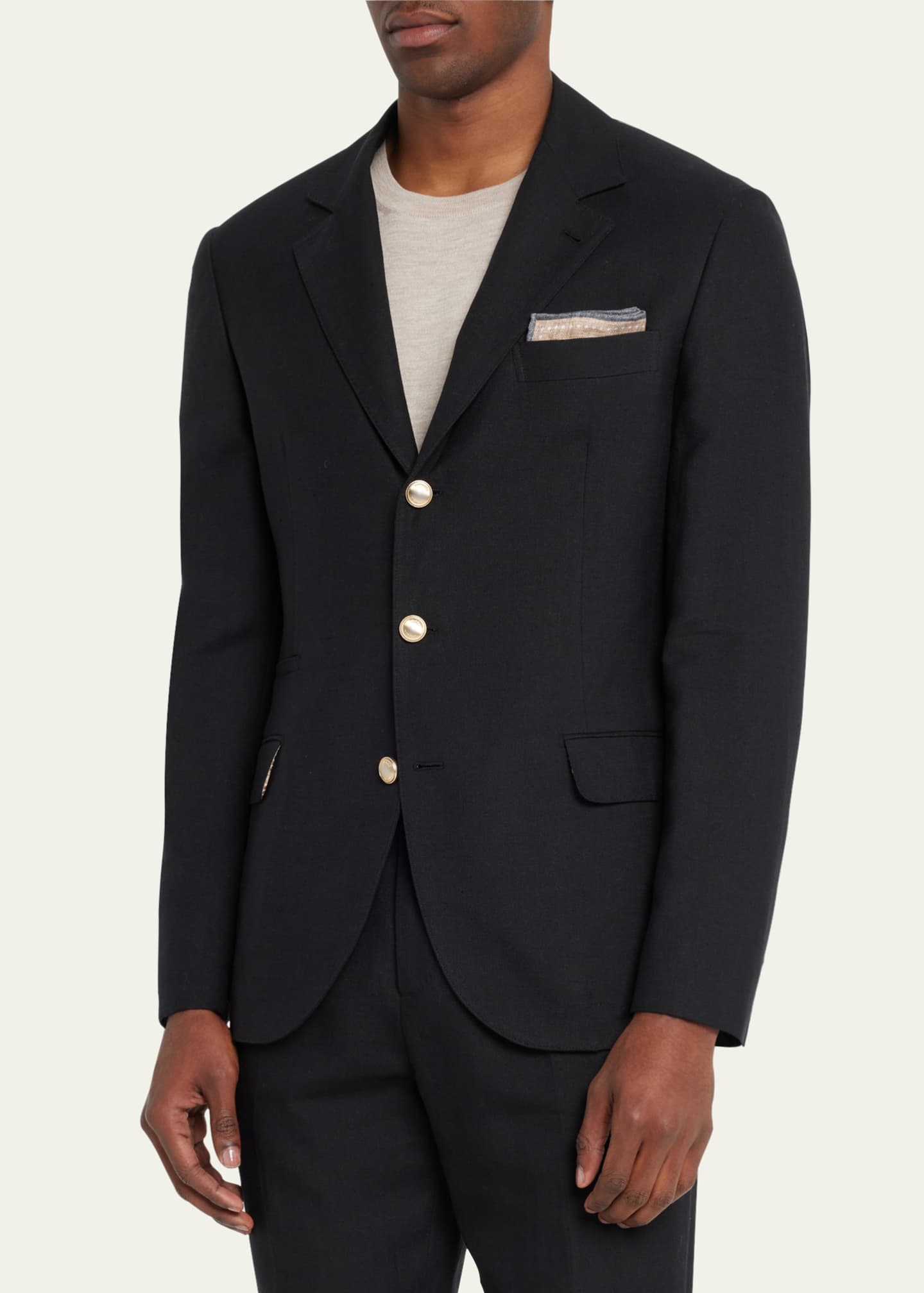 VIP【送料関税込】BRUNELLO CUCINELLI LINEN SINGLE JACKET Brunello Cucinelli Cotton Linen Twill Single-Breasted Blazer