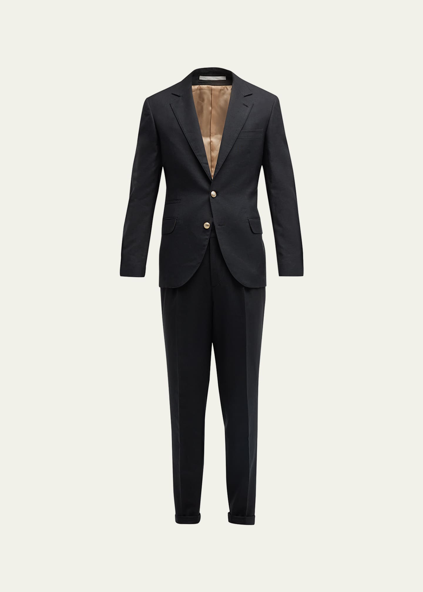 Brunello Cucinelli Men's Linen-Wool Solid Suit - Bergdorf Goodman