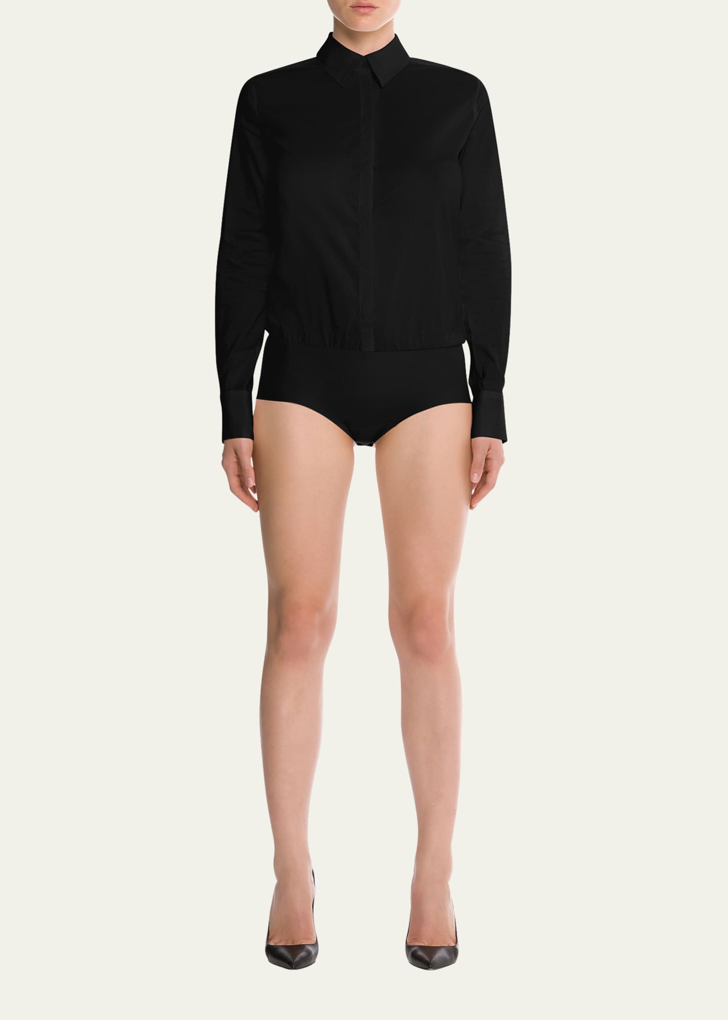Wolford London Effect ButtonDown Bodysuit Bergdorf Goodman