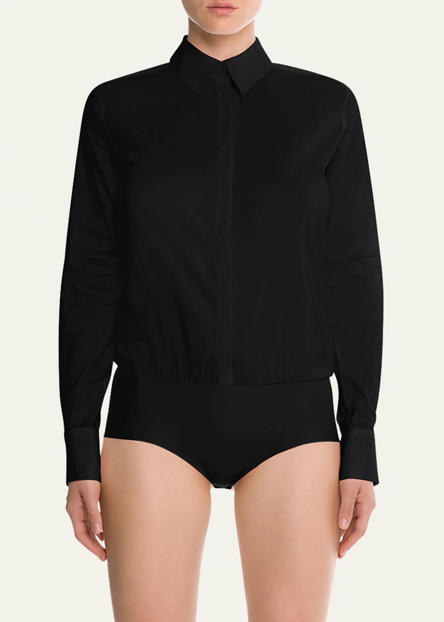 Wolford London Effect ButtonDown Bodysuit Bergdorf Goodman