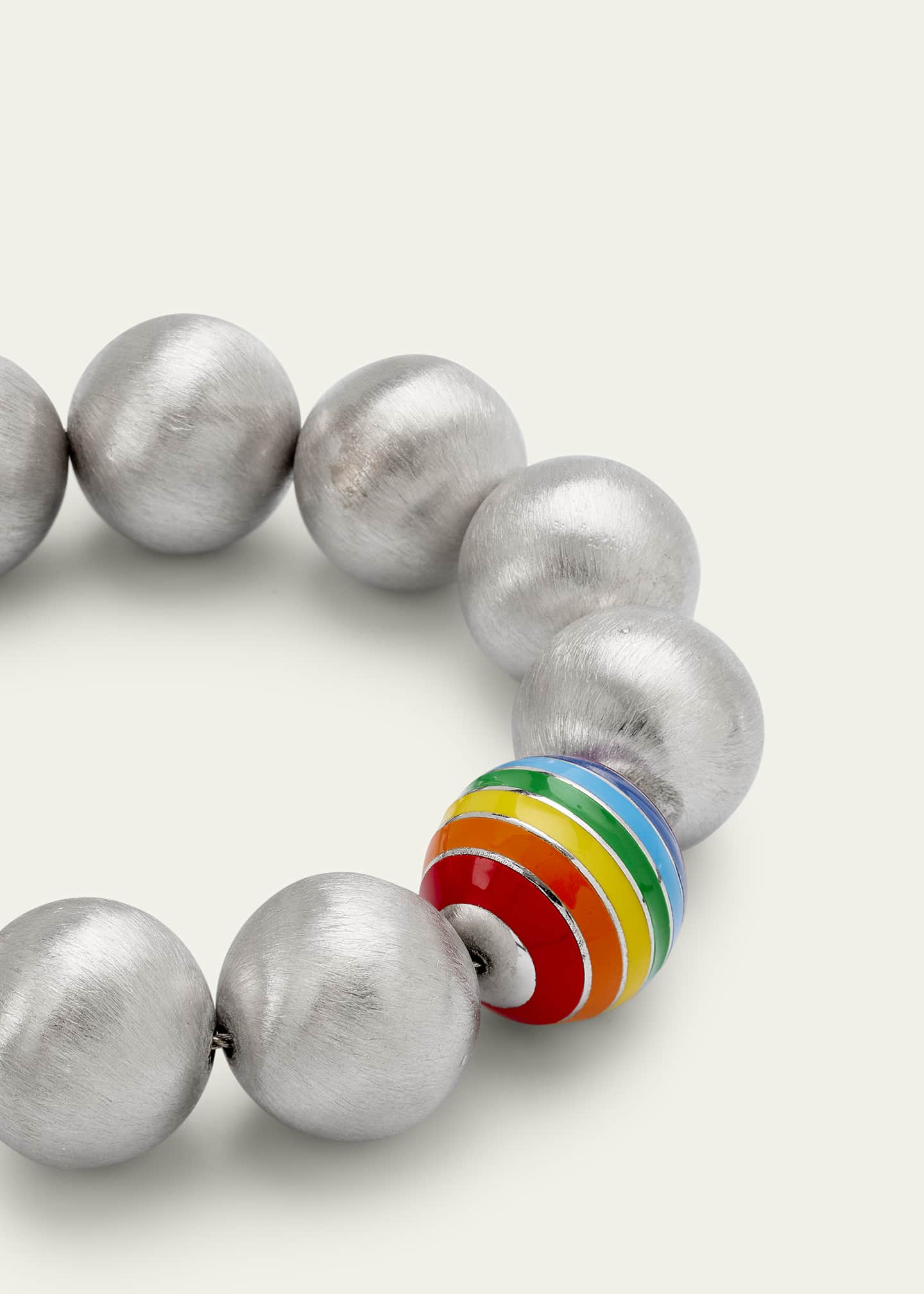 Lauren Rubinski 14K White Gold Large Beaded Bracelet Image 3 of 4