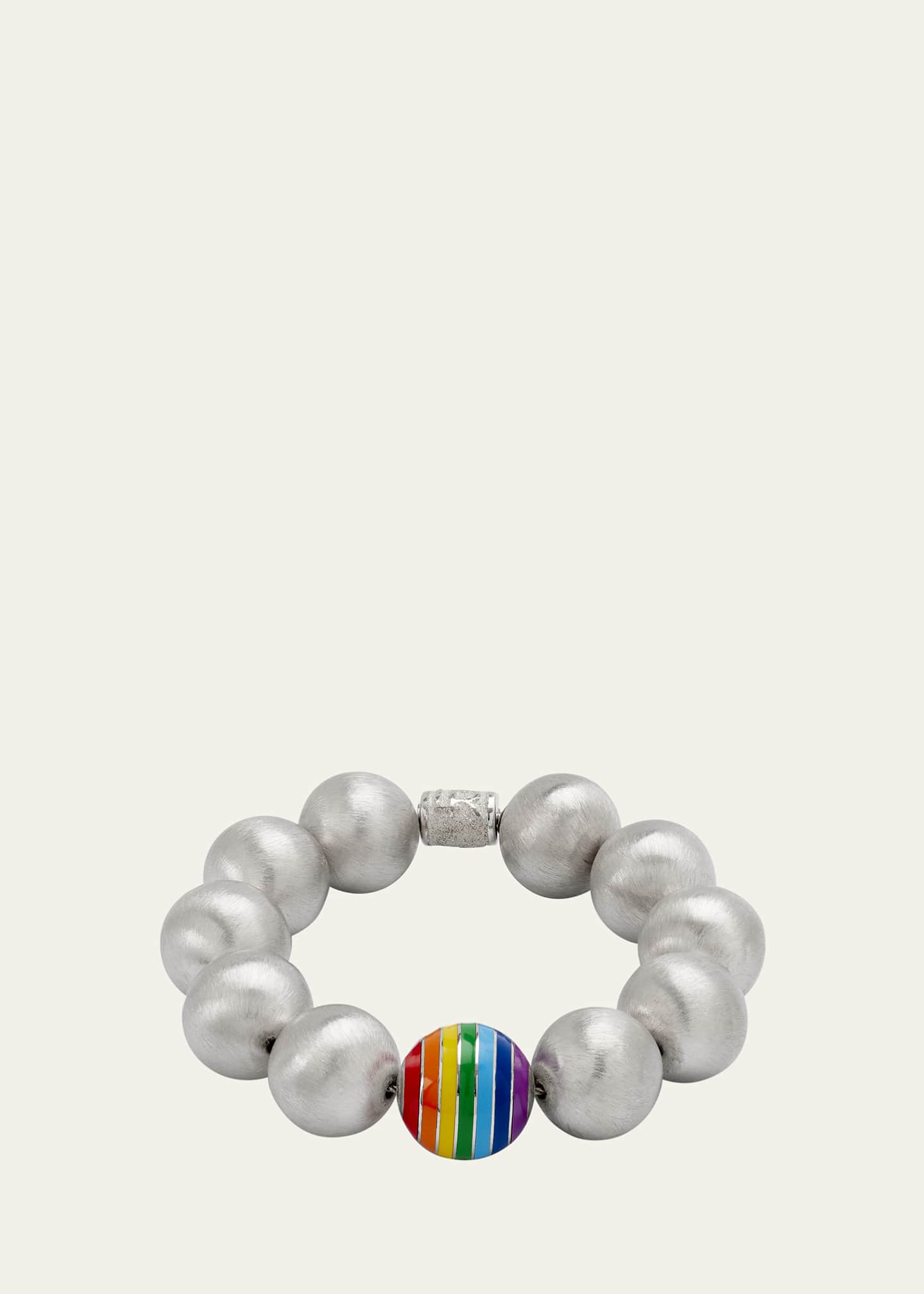 Lauren Rubinski 14K White Gold Large Beaded Bracelet Image 1 of 4