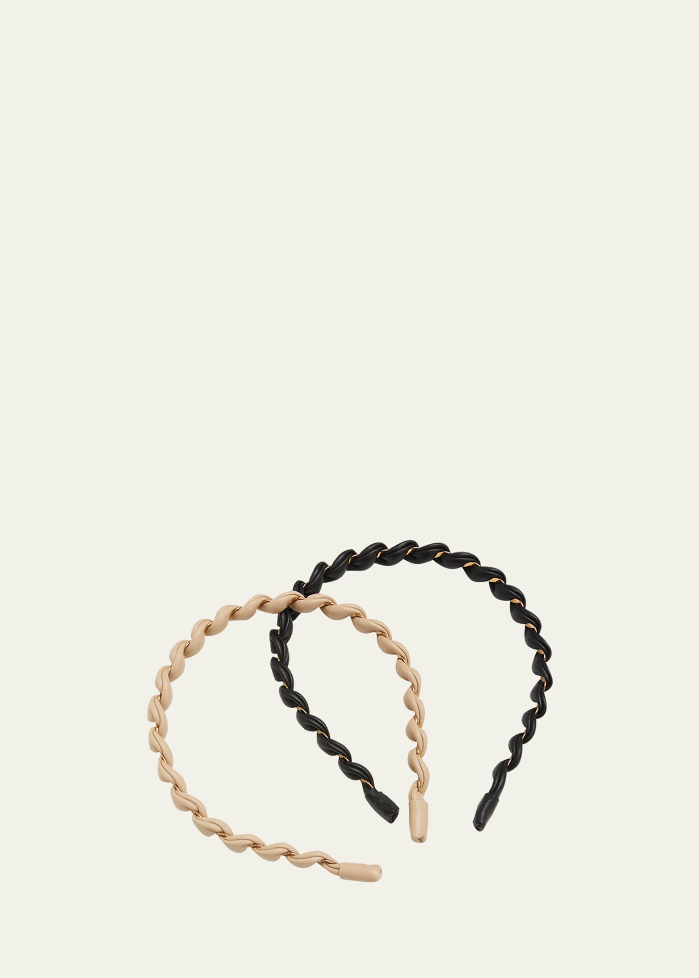 Natasha Accessories Limited Twisted Leather Headbands, 2 Pack Image 1 of 3