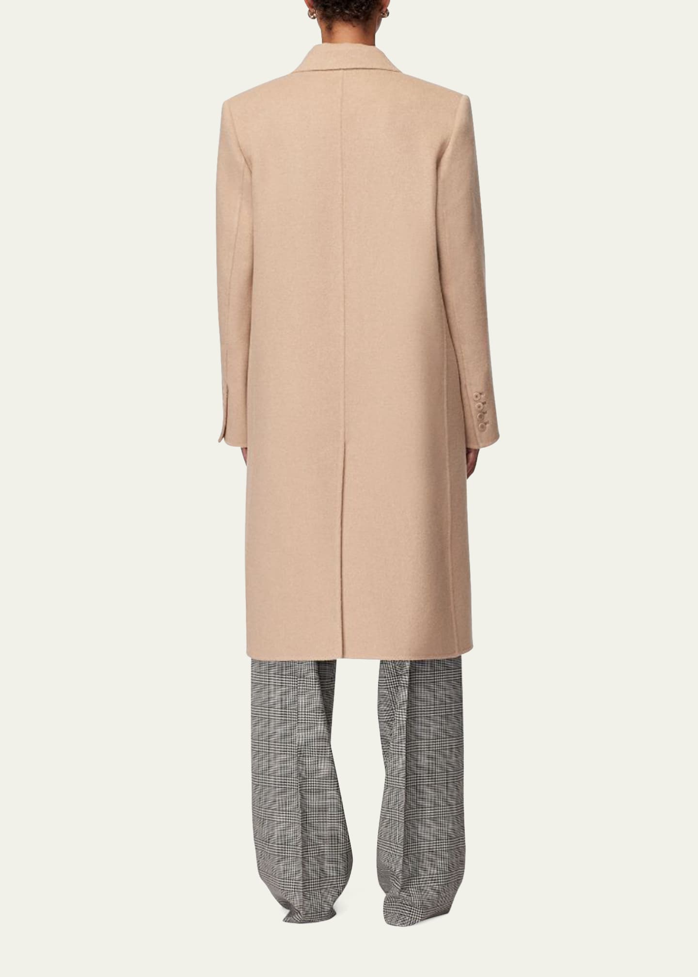 Another Tomorrow Double-Faced Tailored Trench Coat Image 3 of 4