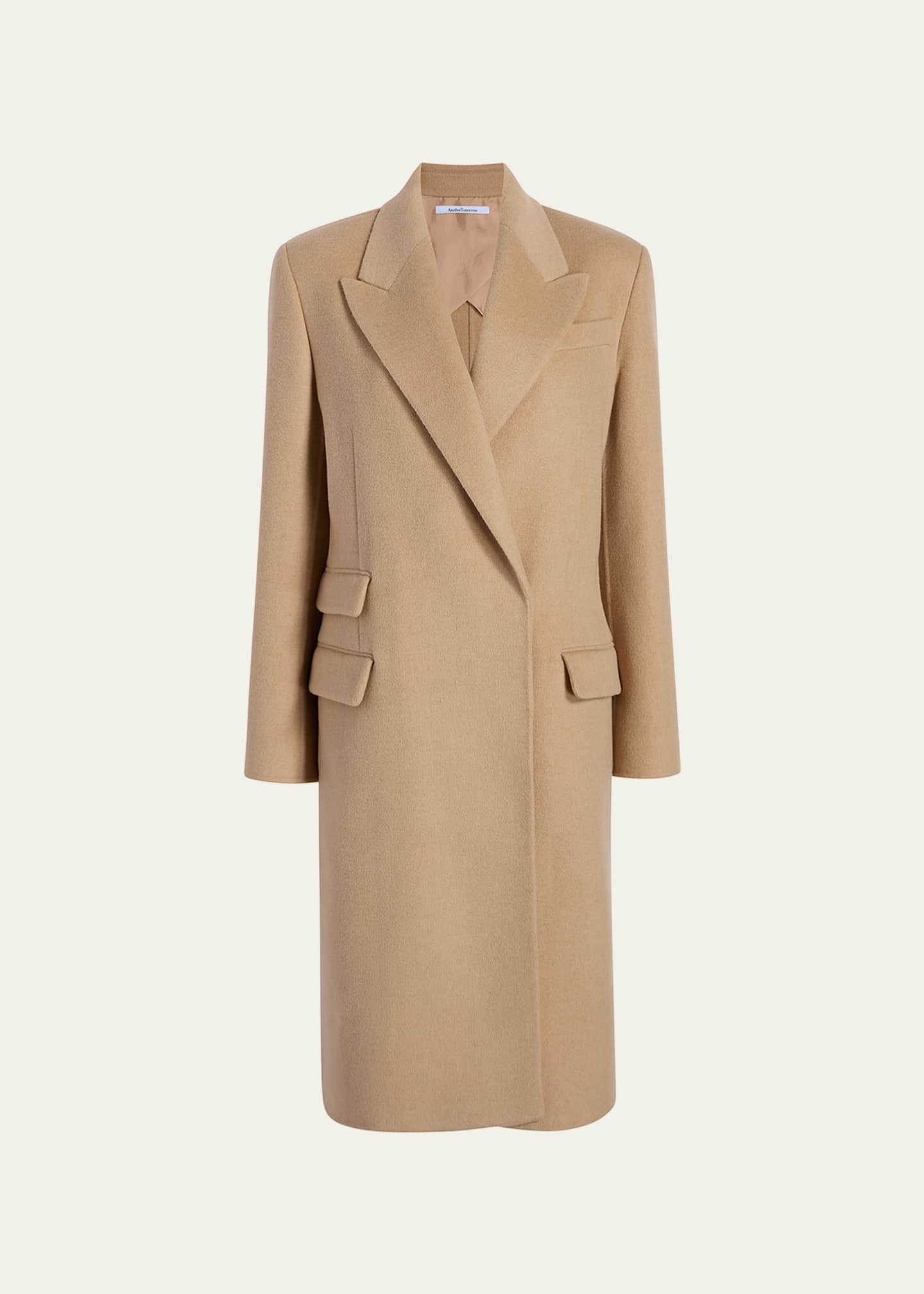 Another Tomorrow Double-Faced Tailored Trench Coat Image 1 of 4