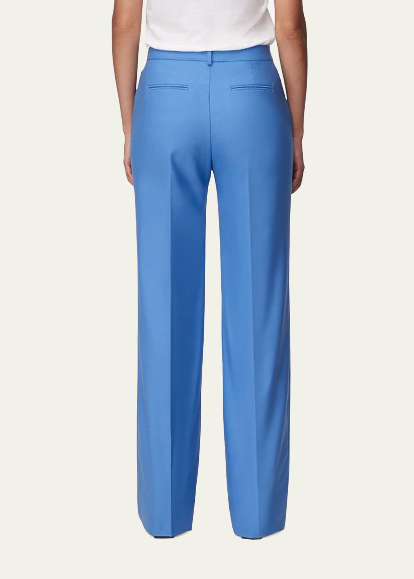Another Tomorrow Slight Flare Merino Wool Pants Image 3 of 3