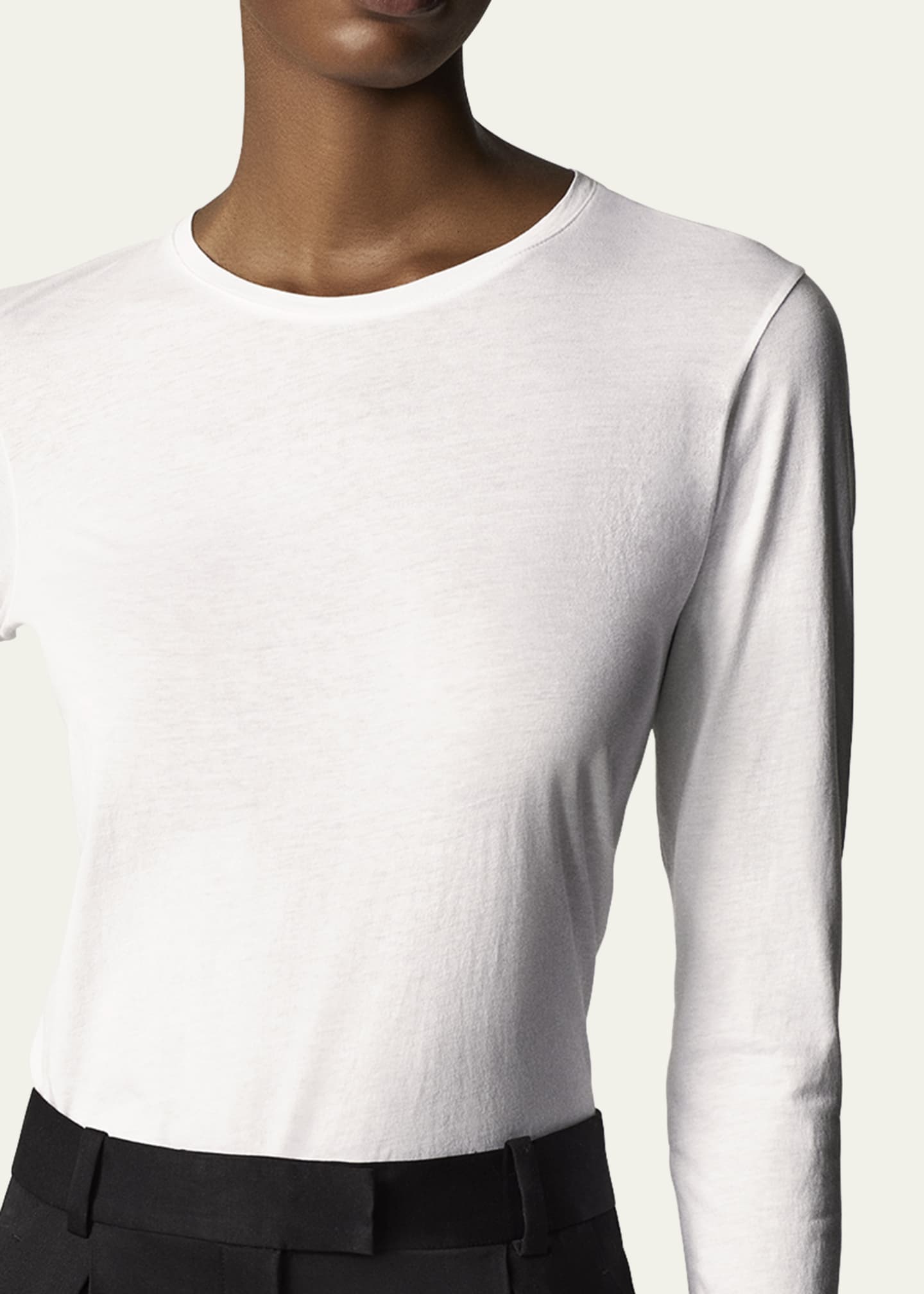 Another Tomorrow Cotton Long Sleeve Tee Image 5 of 5