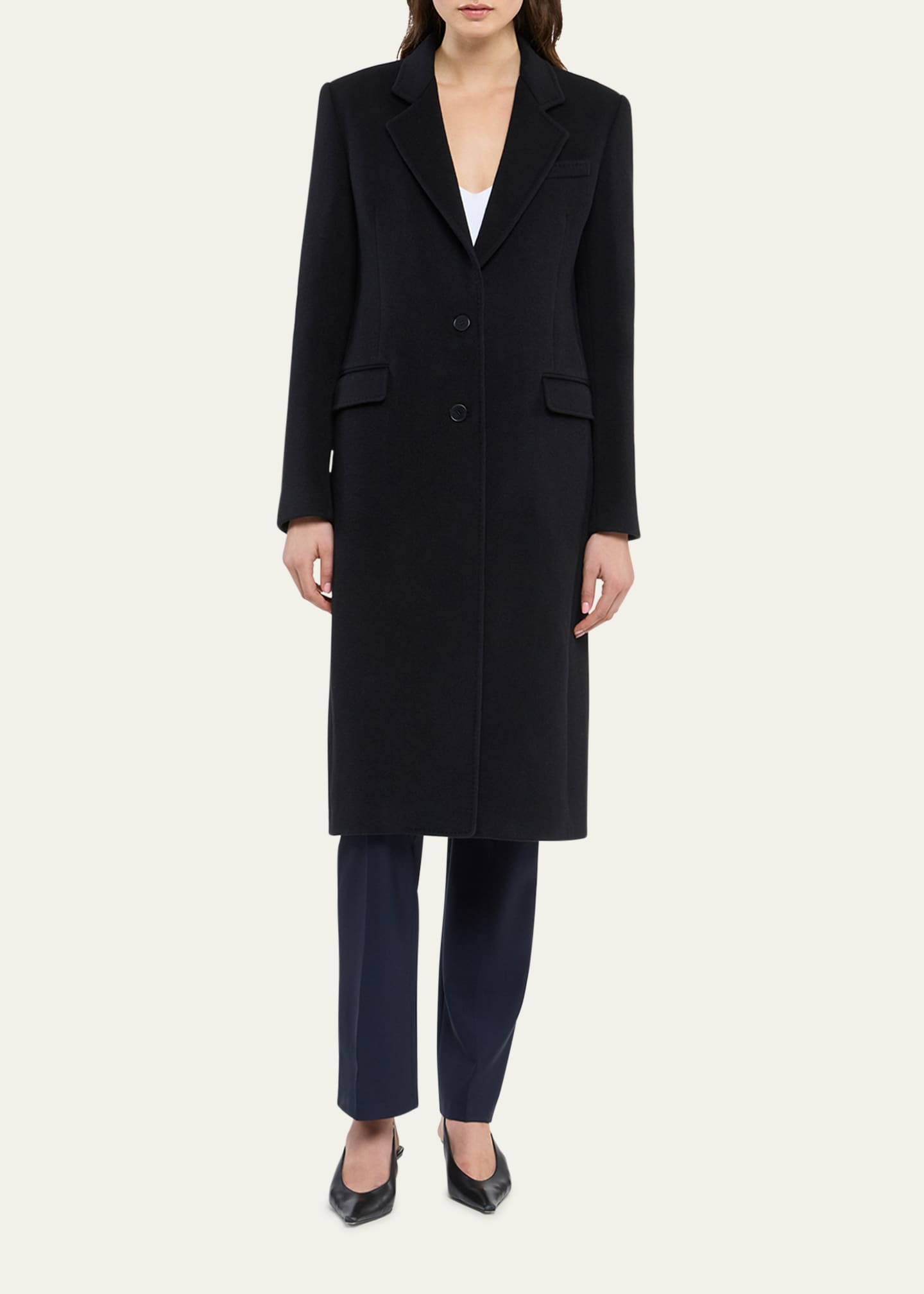 CASHMERE BLEND DOUBLE TAILORED COAT