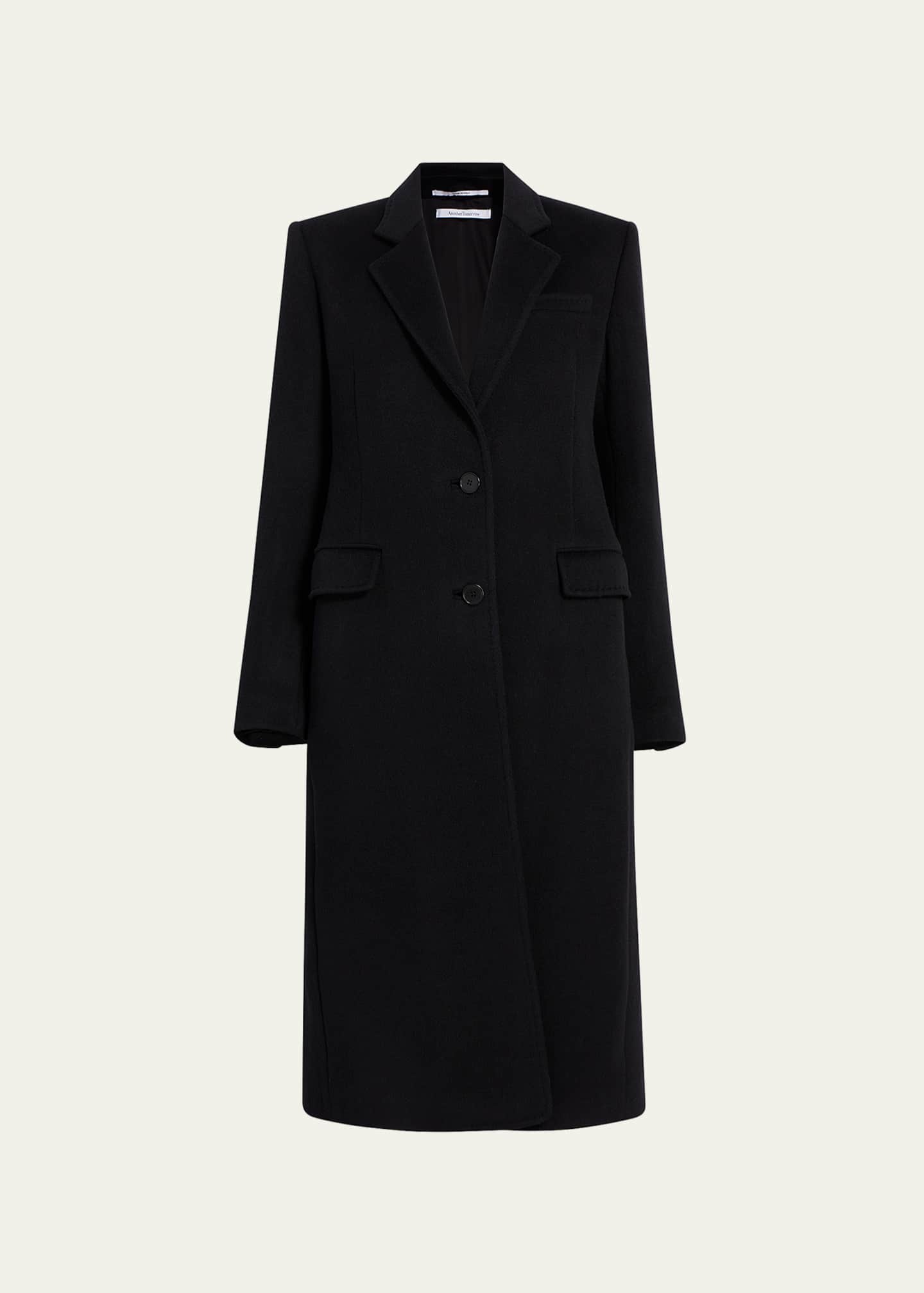 Another Tomorrow Cashmere Blend Tailored Peacoat - Bergdorf Goodman
