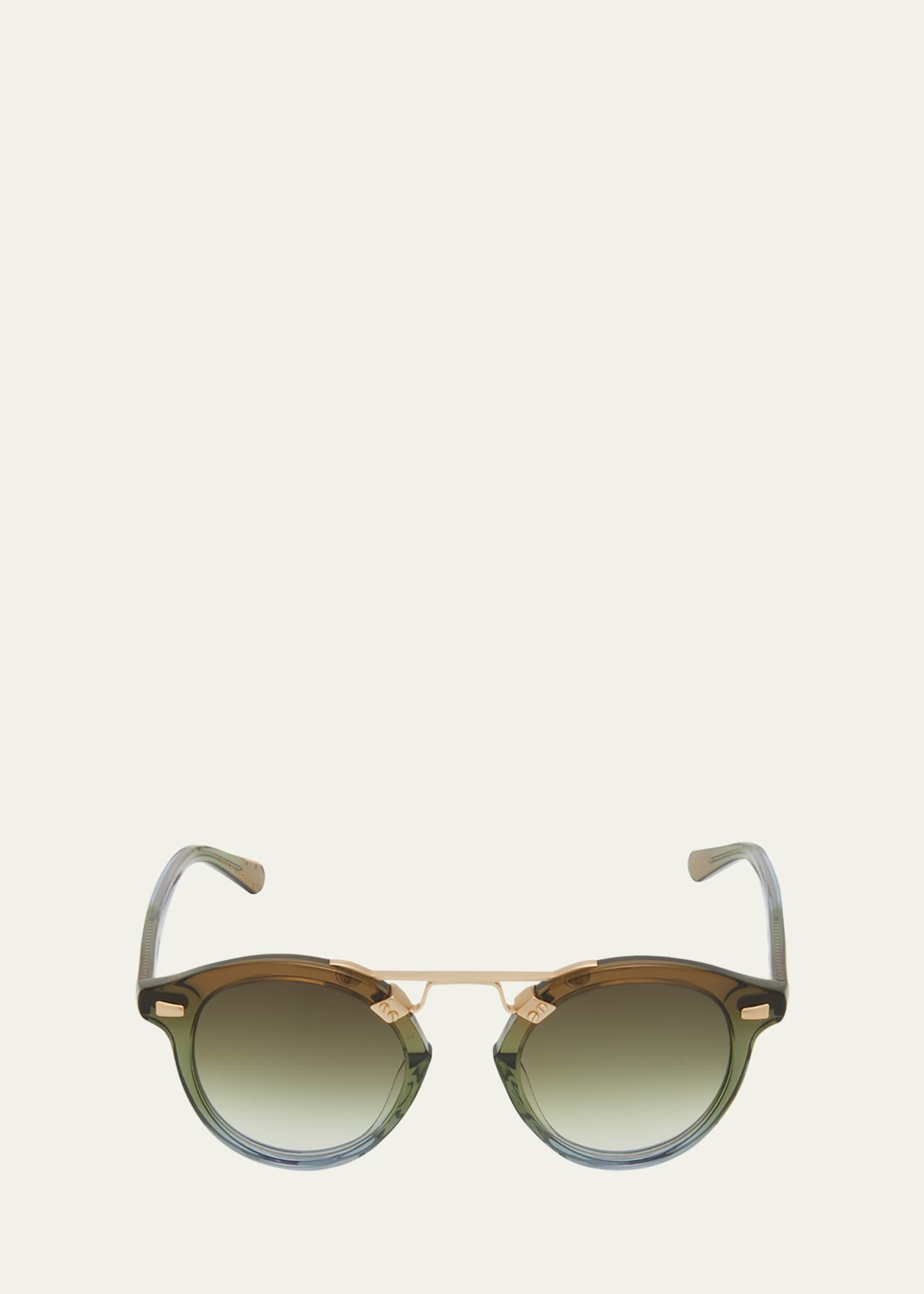 KREWE Men's STL II Round Polarized Sunglasses Bergdorf Goodman