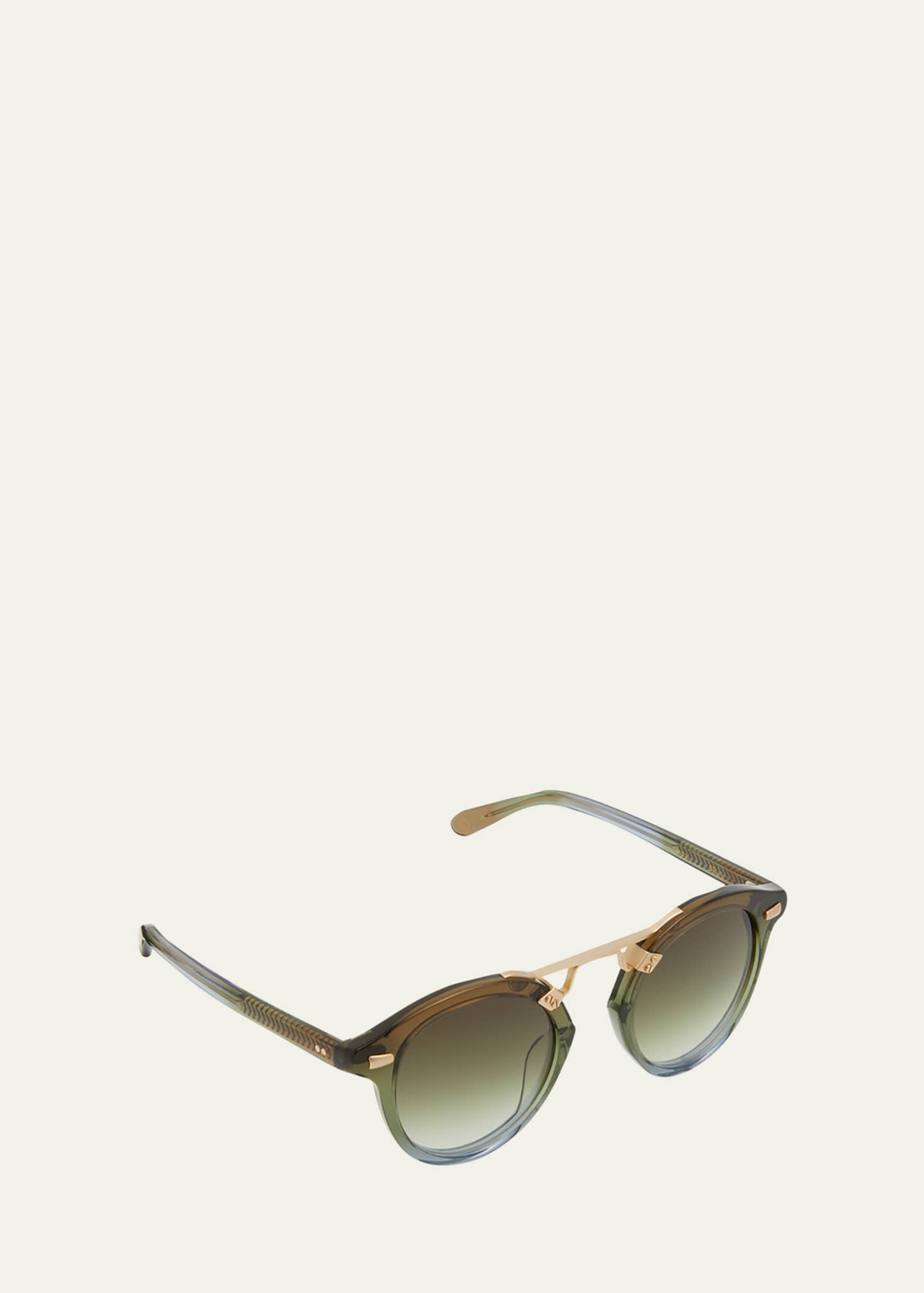 KREWE Men's STL II Round Polarized Sunglasses Bergdorf Goodman