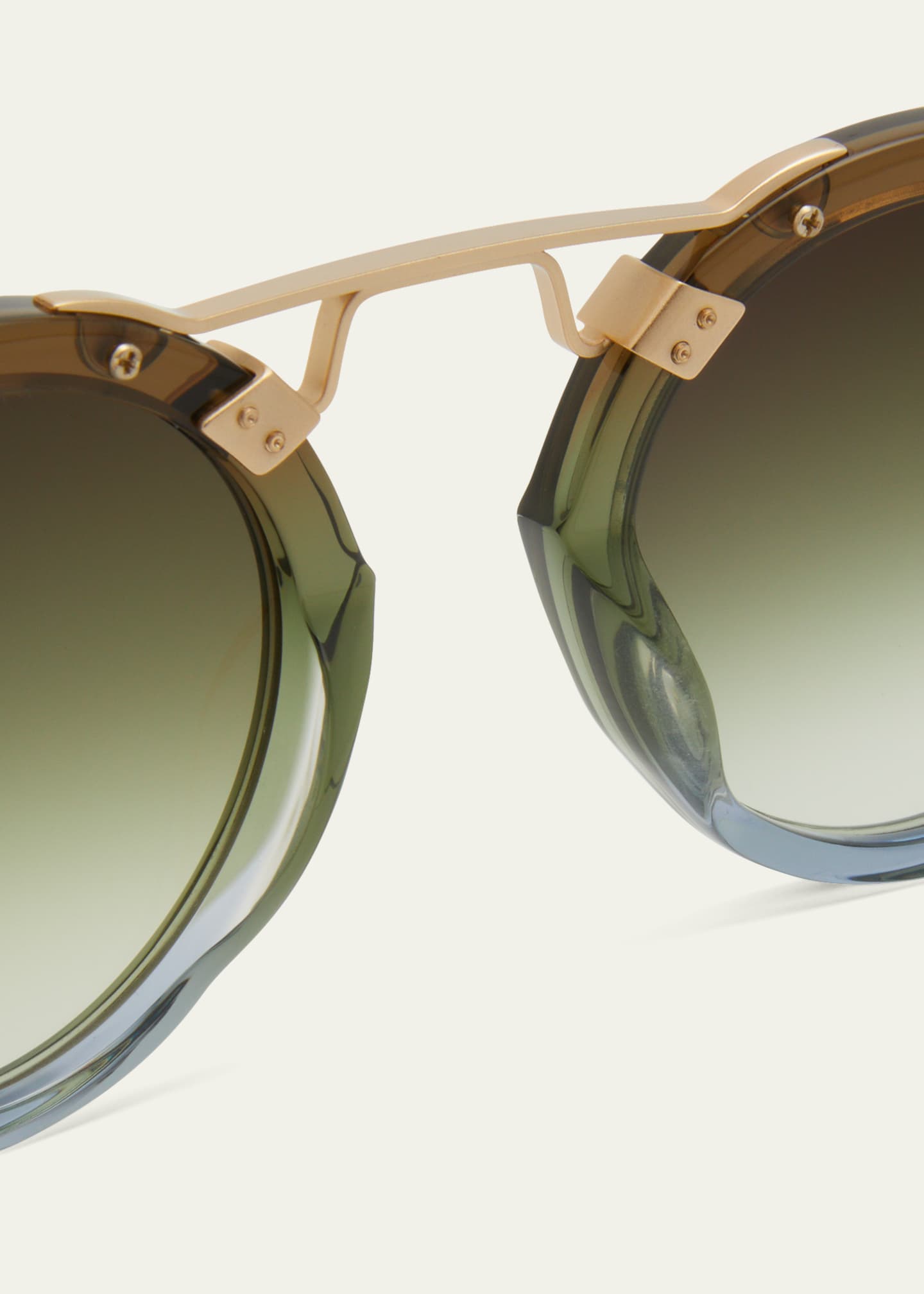 KREWE Men's STL II Round Polarized Sunglasses Bergdorf Goodman