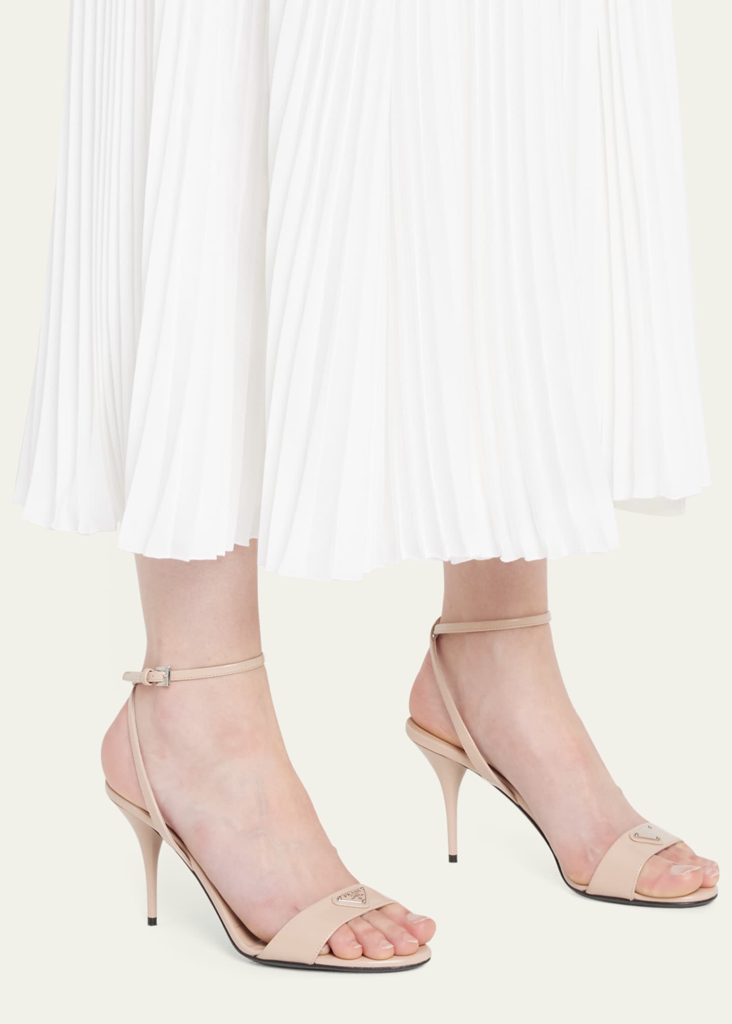 Calfskin Ankle-Strap Sandals