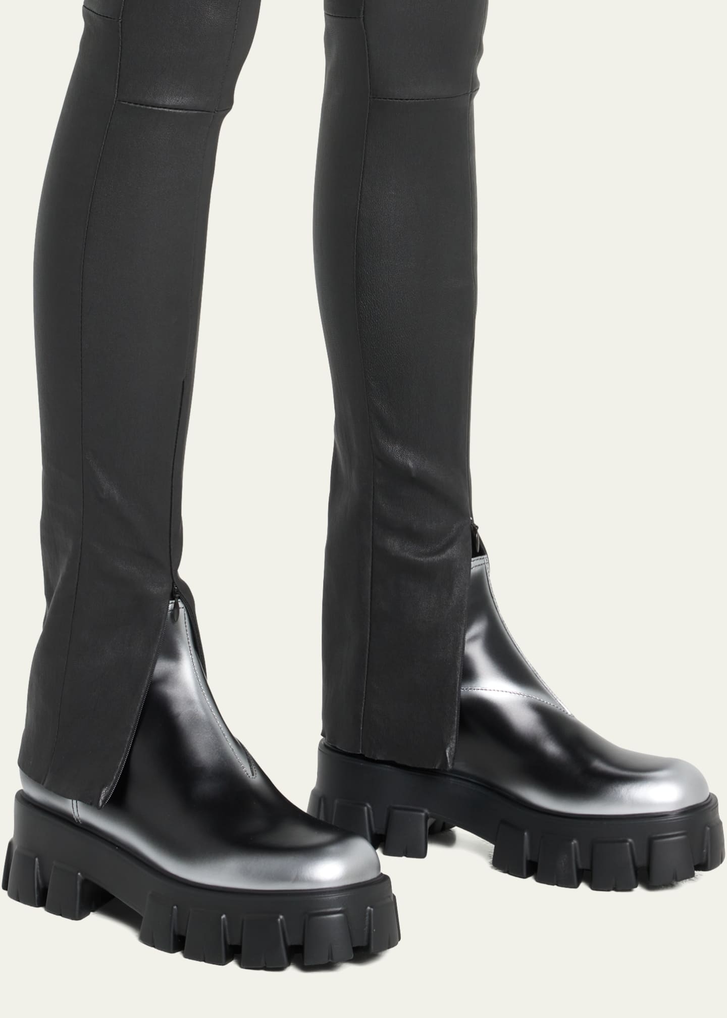 Zara boots prada sales