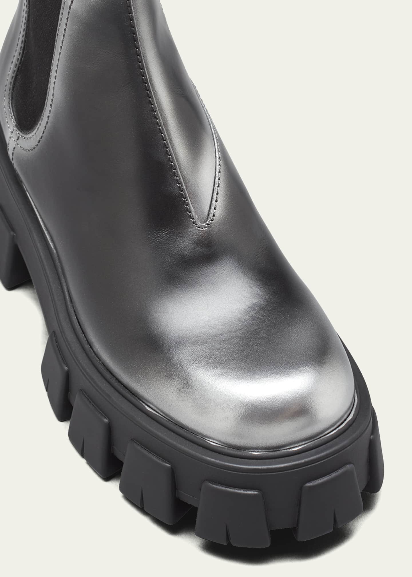 Prada Rois Sfumato 55mm Lug Sole Booties Bergdorf Goodman