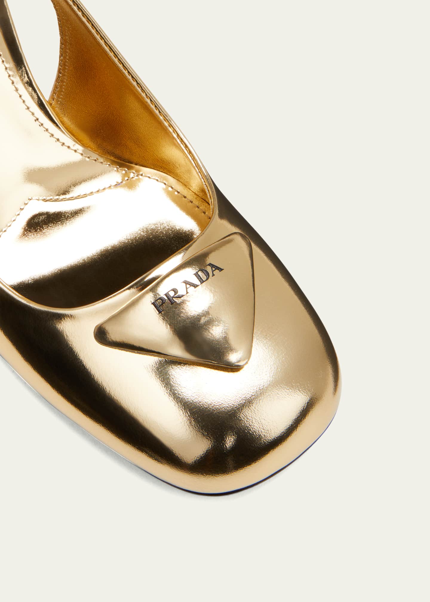 Prada sale metallic shoes