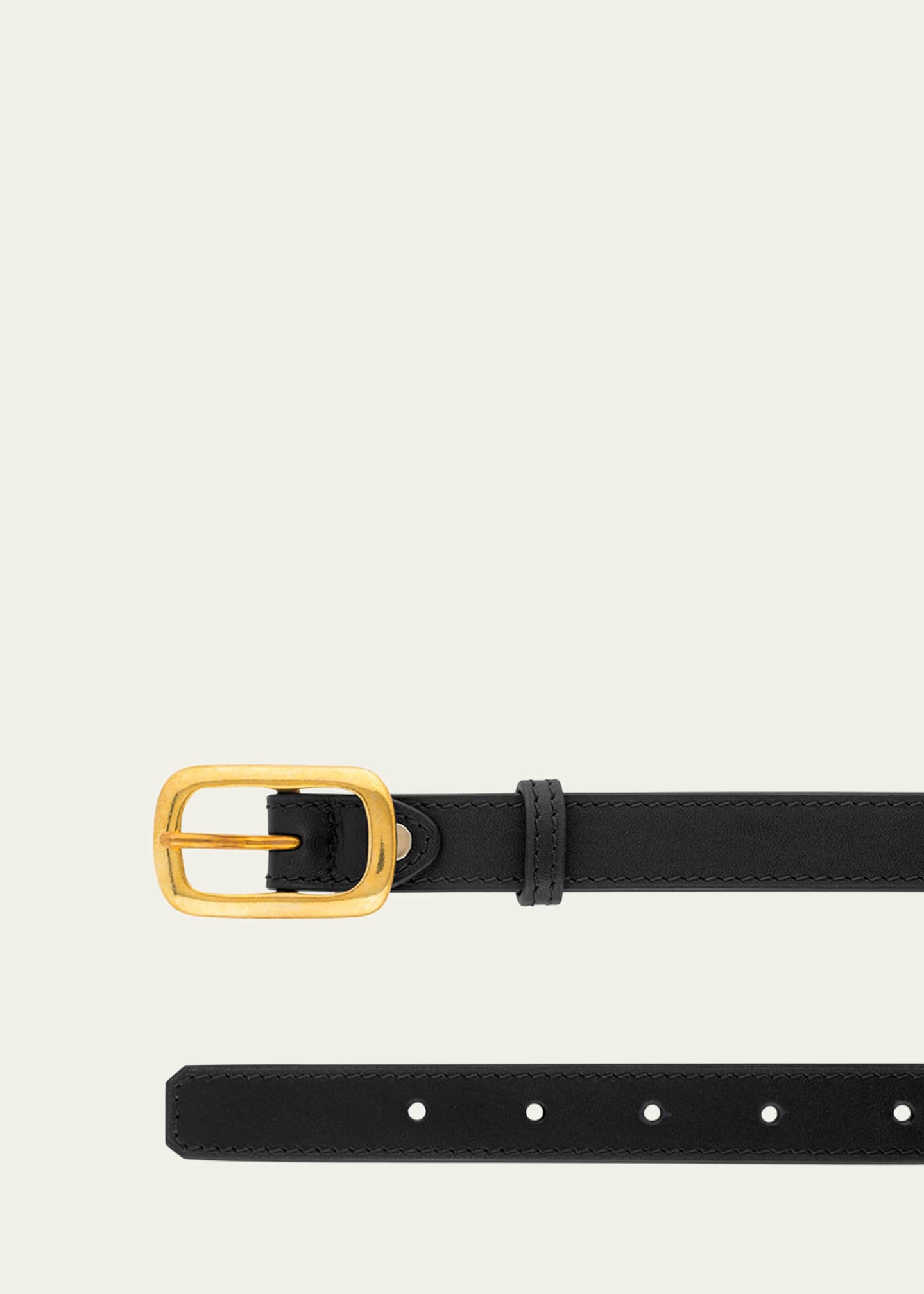 Vaincourt Paris La Petite Captivante Leather & Brass Belt Image 2 of 3