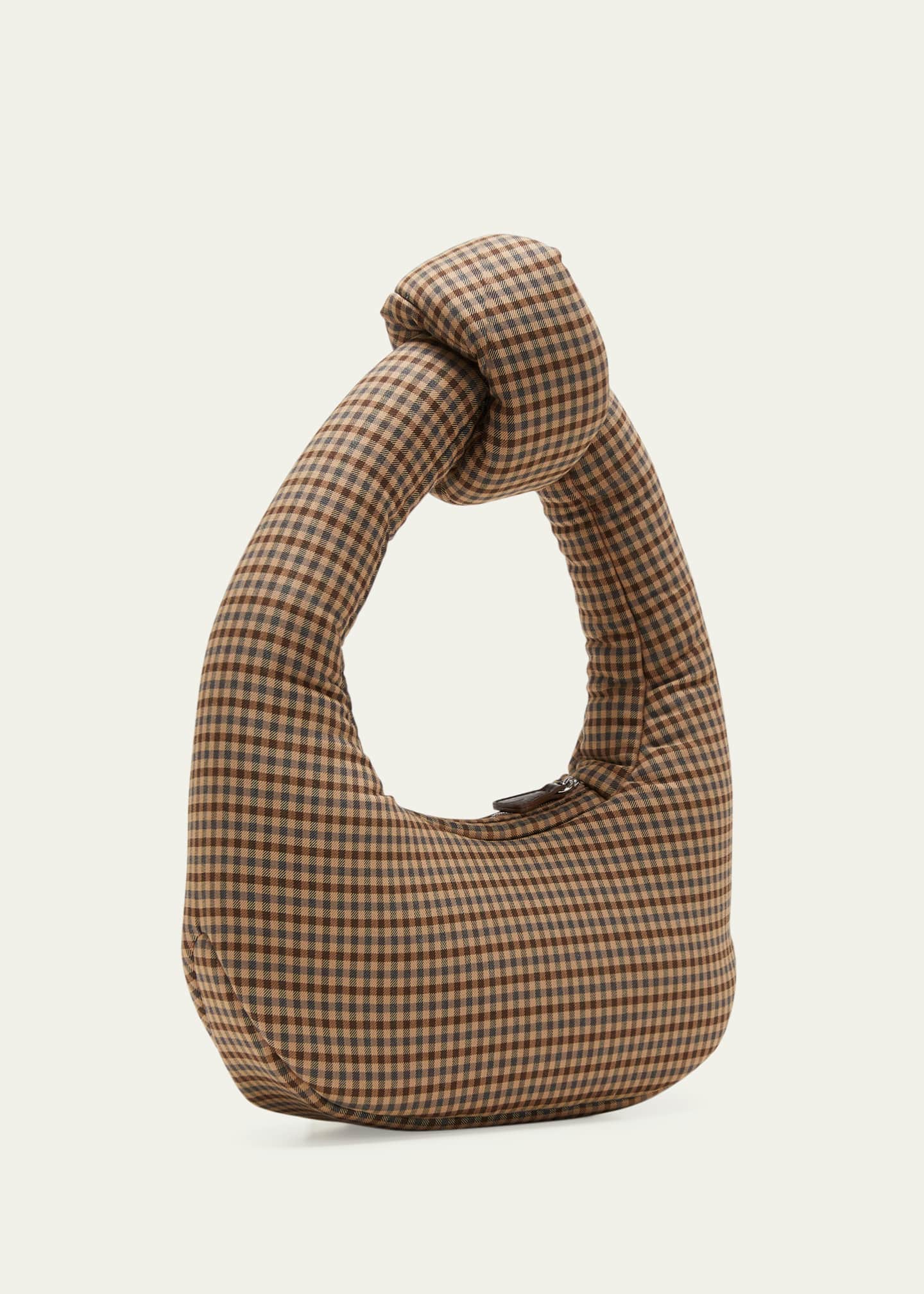 A.W.A.K.E. MODE Mia Gingham Knot Top-Handle Bag Image 3 of 5
