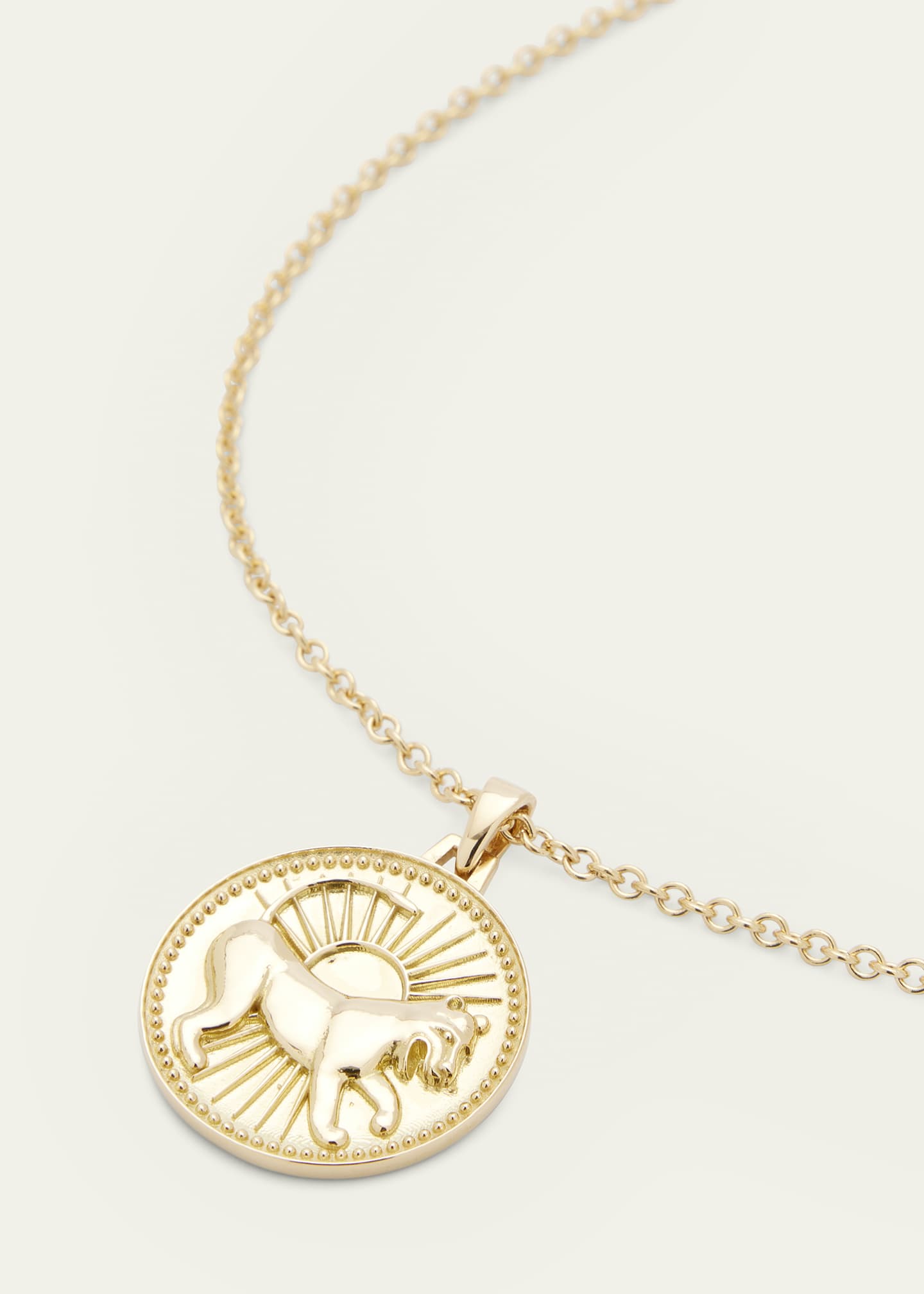 Real gold leo necklace clearance
