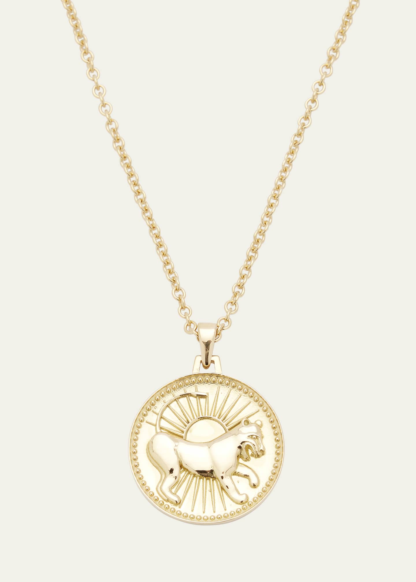 Real gold leo necklace clearance
