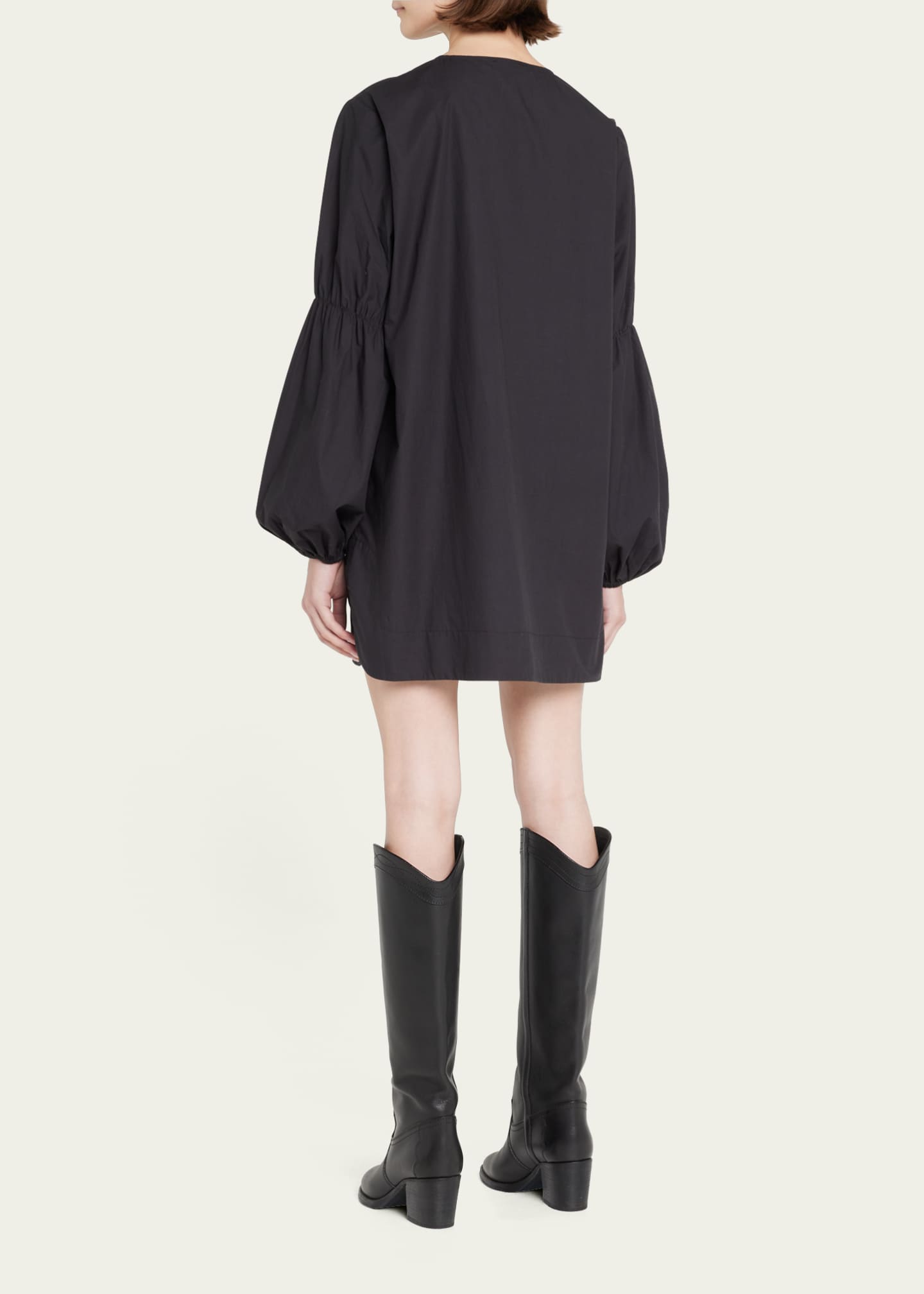 ganni tie front dress