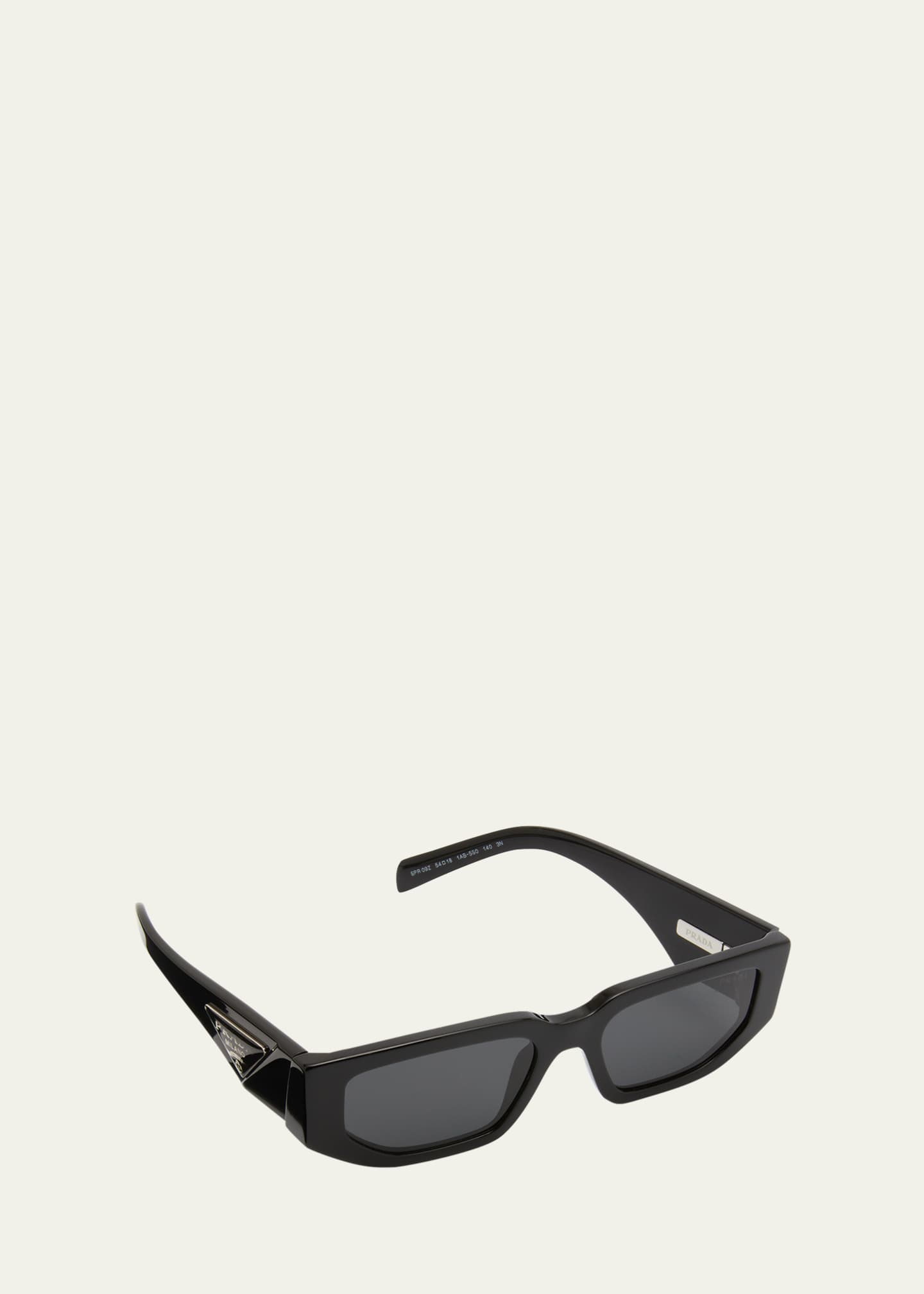 Prada Triangle Logo Bicolor Rectangle Sunglasses Image 2 of 2