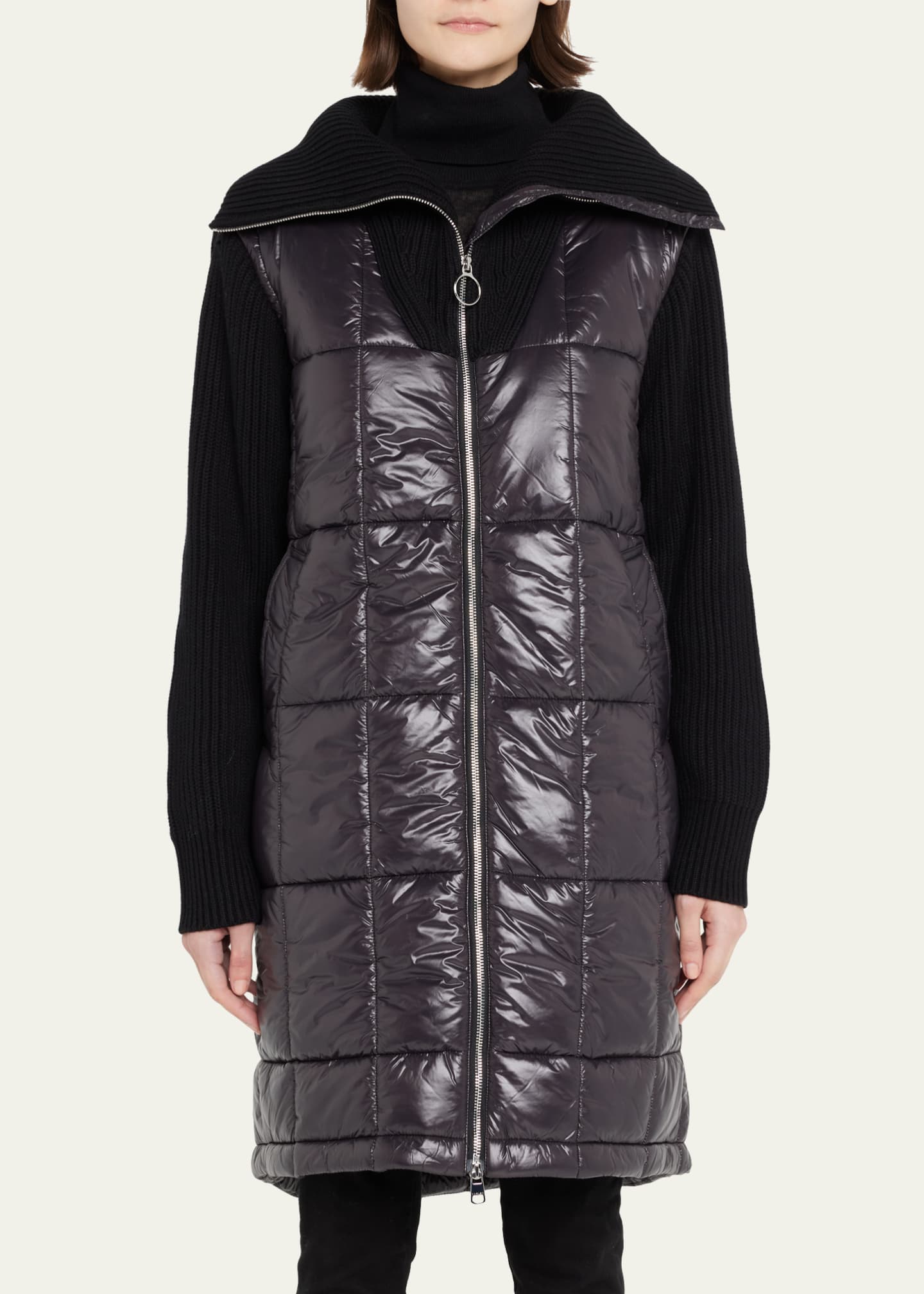 Varley Mayten Long Knit Puffer Jacket Bergdorf Goodman