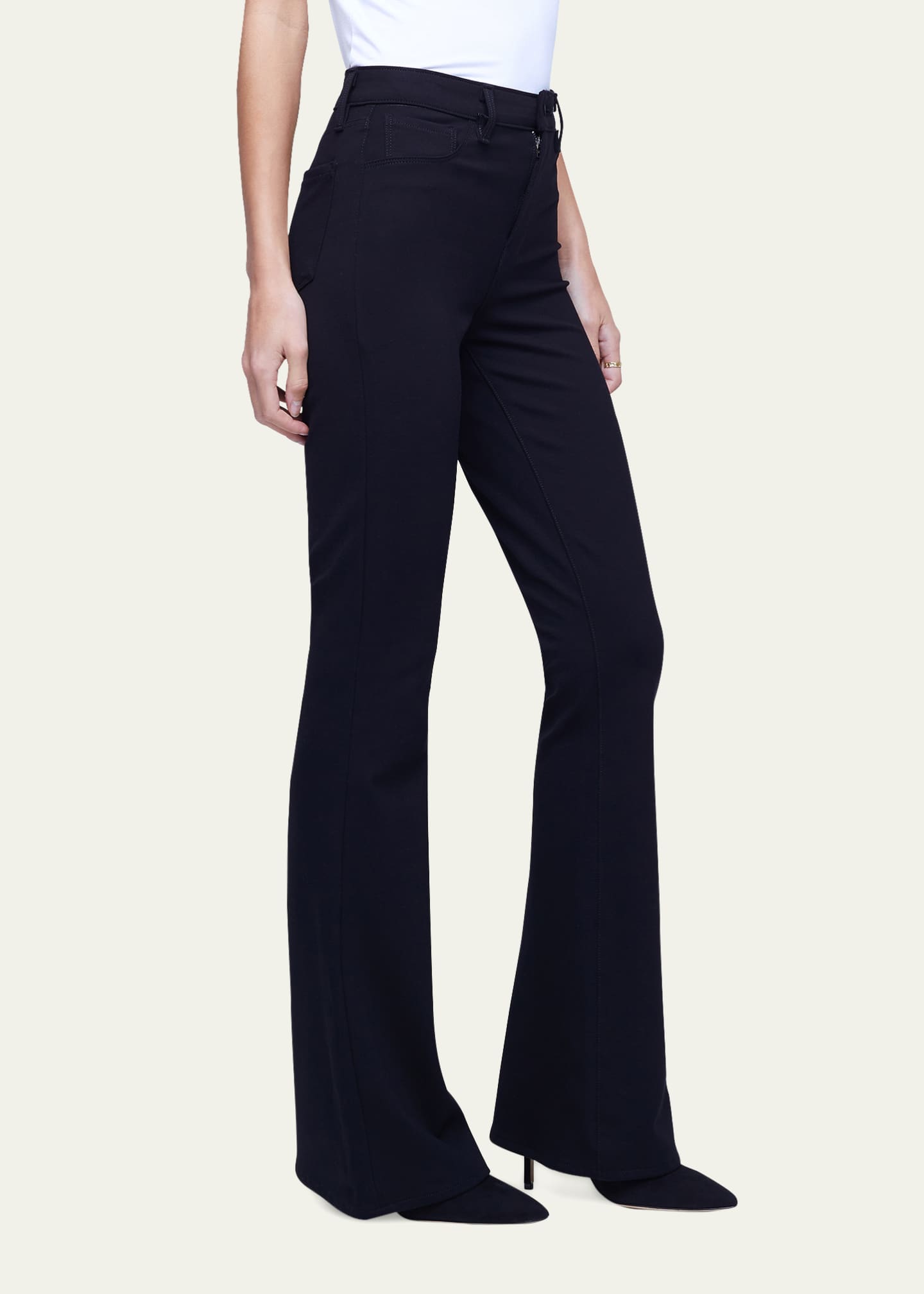 L'Agence Marty High Rise Flare Jeans Image 4 of 5