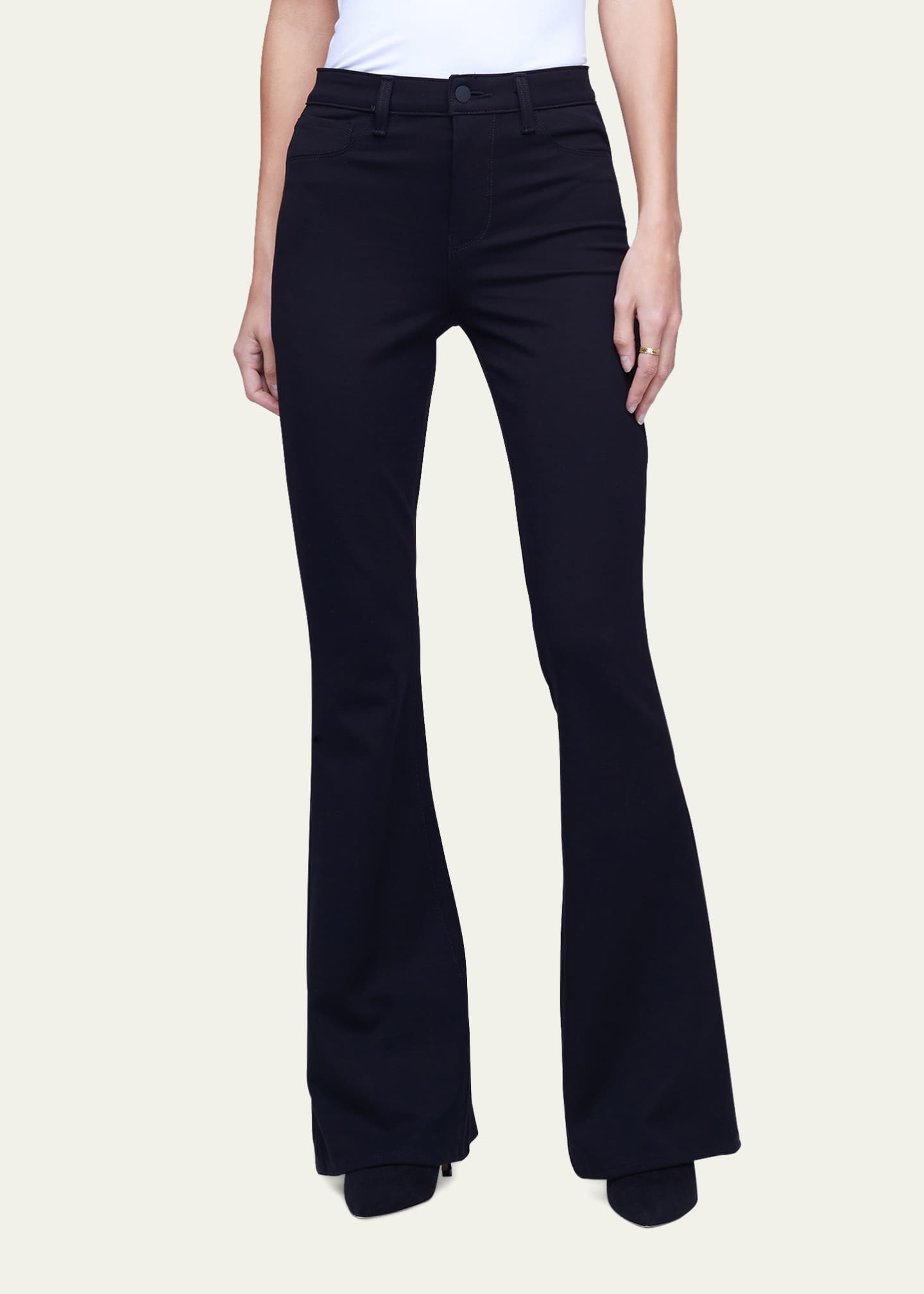 Toteme Flare Fit Crop Denim Pants - Bergdorf Goodman