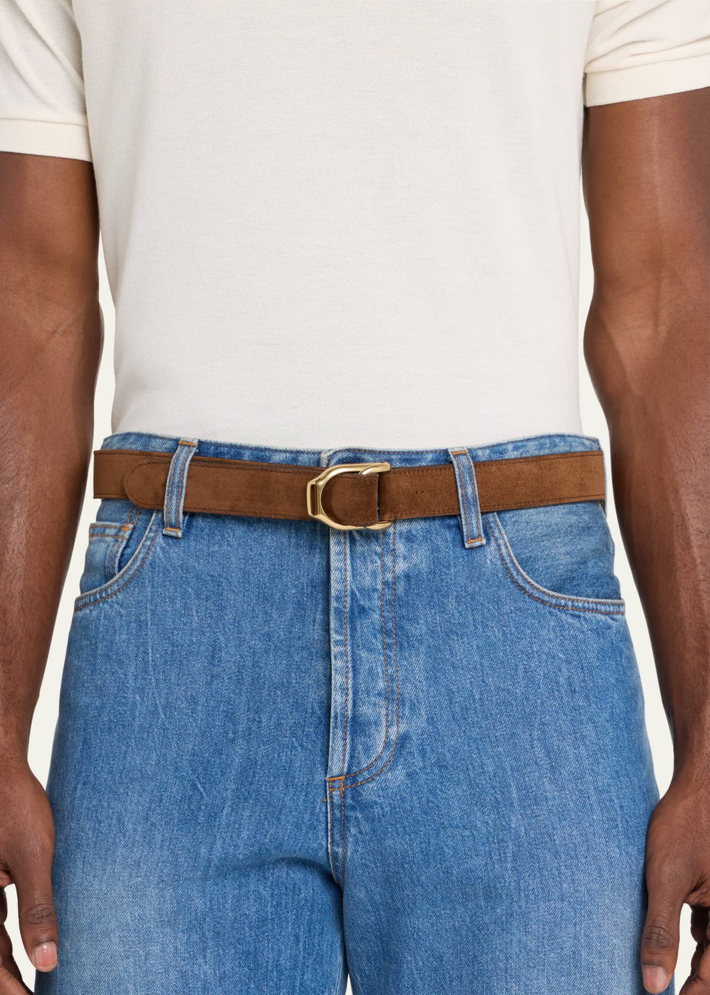 Ralph Lauren Purple Label Men s D Ring Leather Belt 38mm