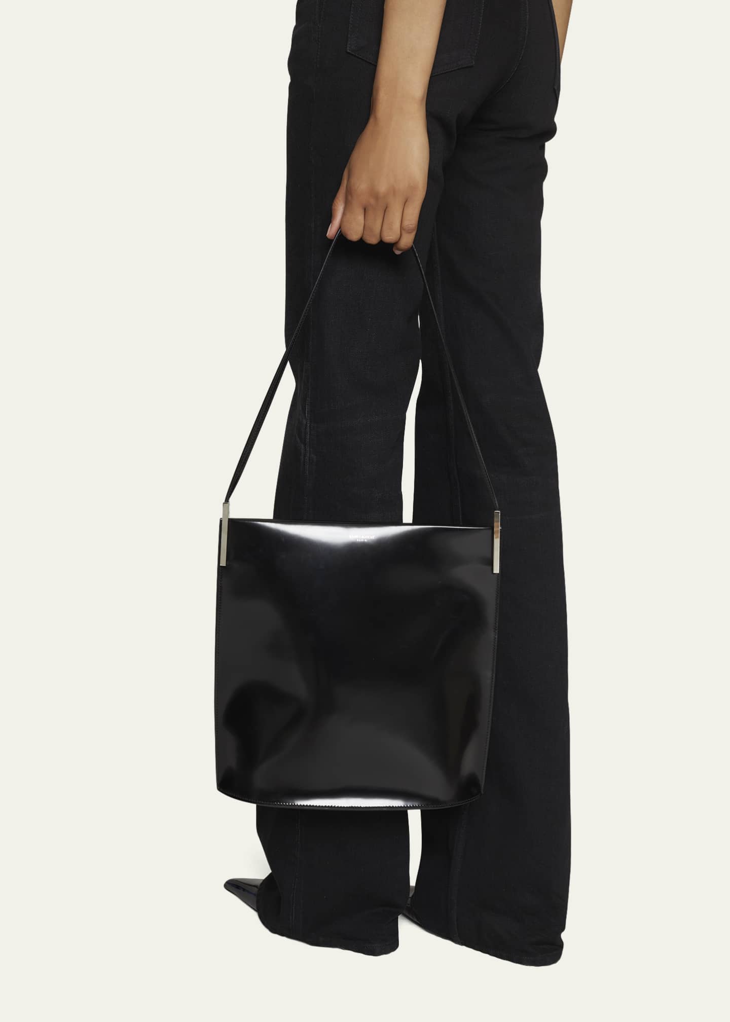 Saint Laurent Suzanne Large Shoulder Bag in Patent Leather