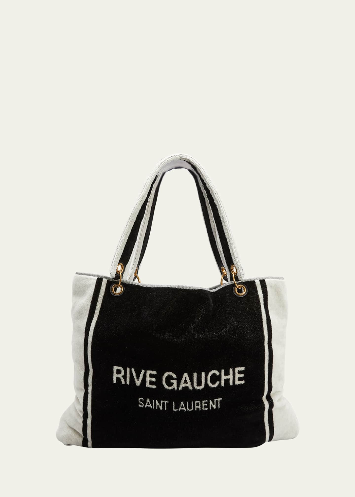 Saint Laurent Rive Gauche Towel Cabas in Terrycloth Image 1 of 6
