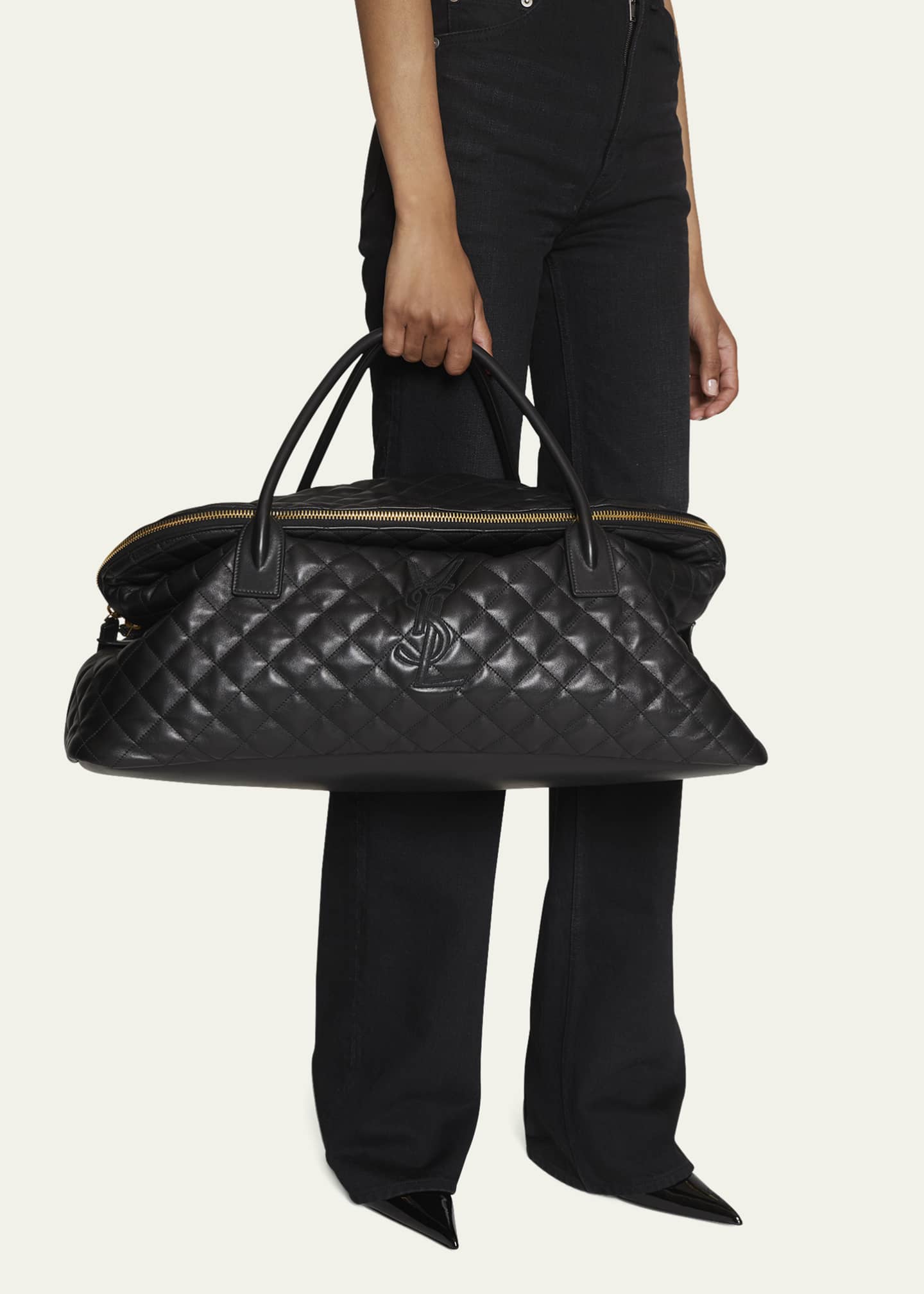 es giant travel bag in quilted leather