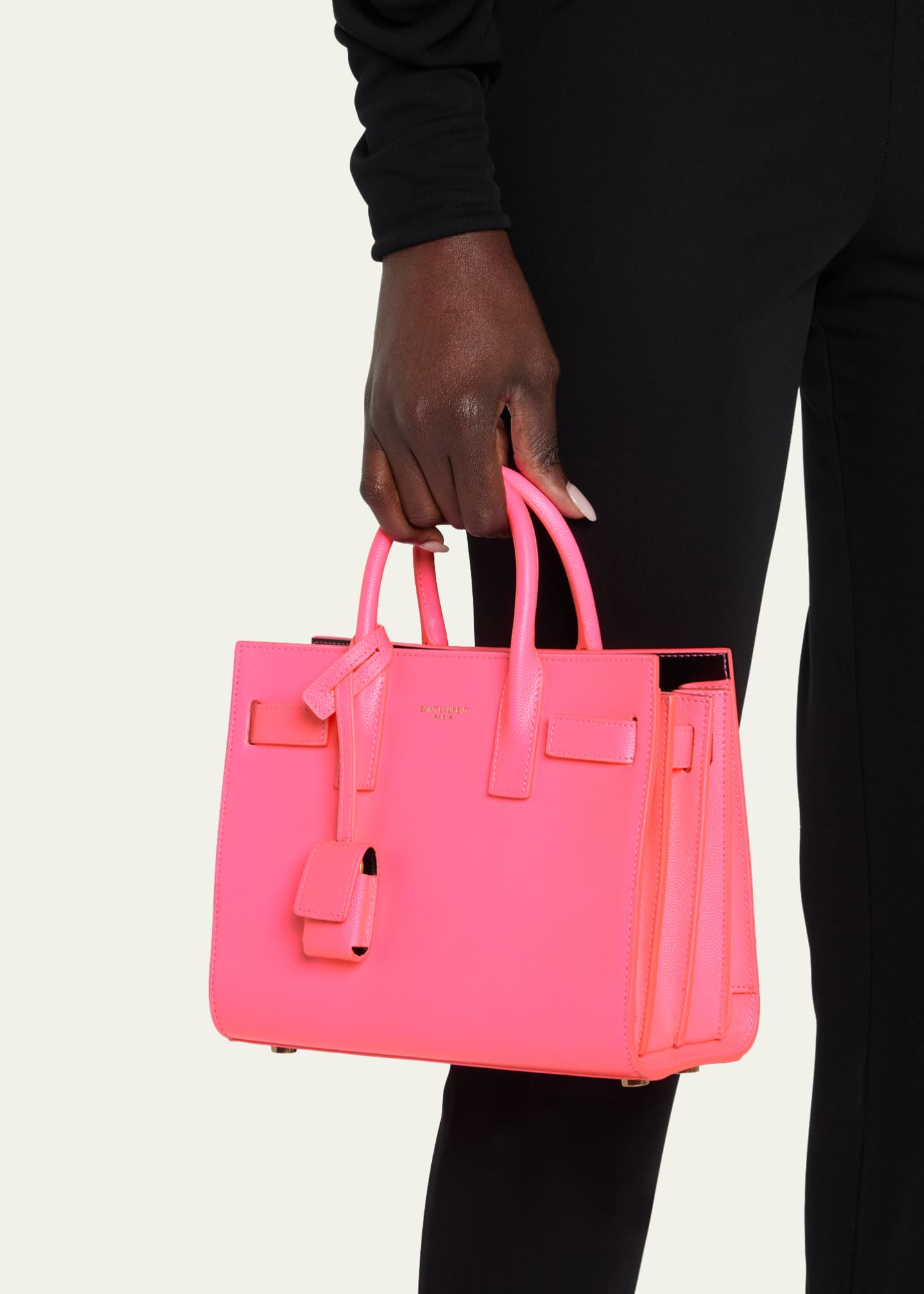 Saint Laurent Sac De Jour Nano Top Handle Bag in Grained Leather