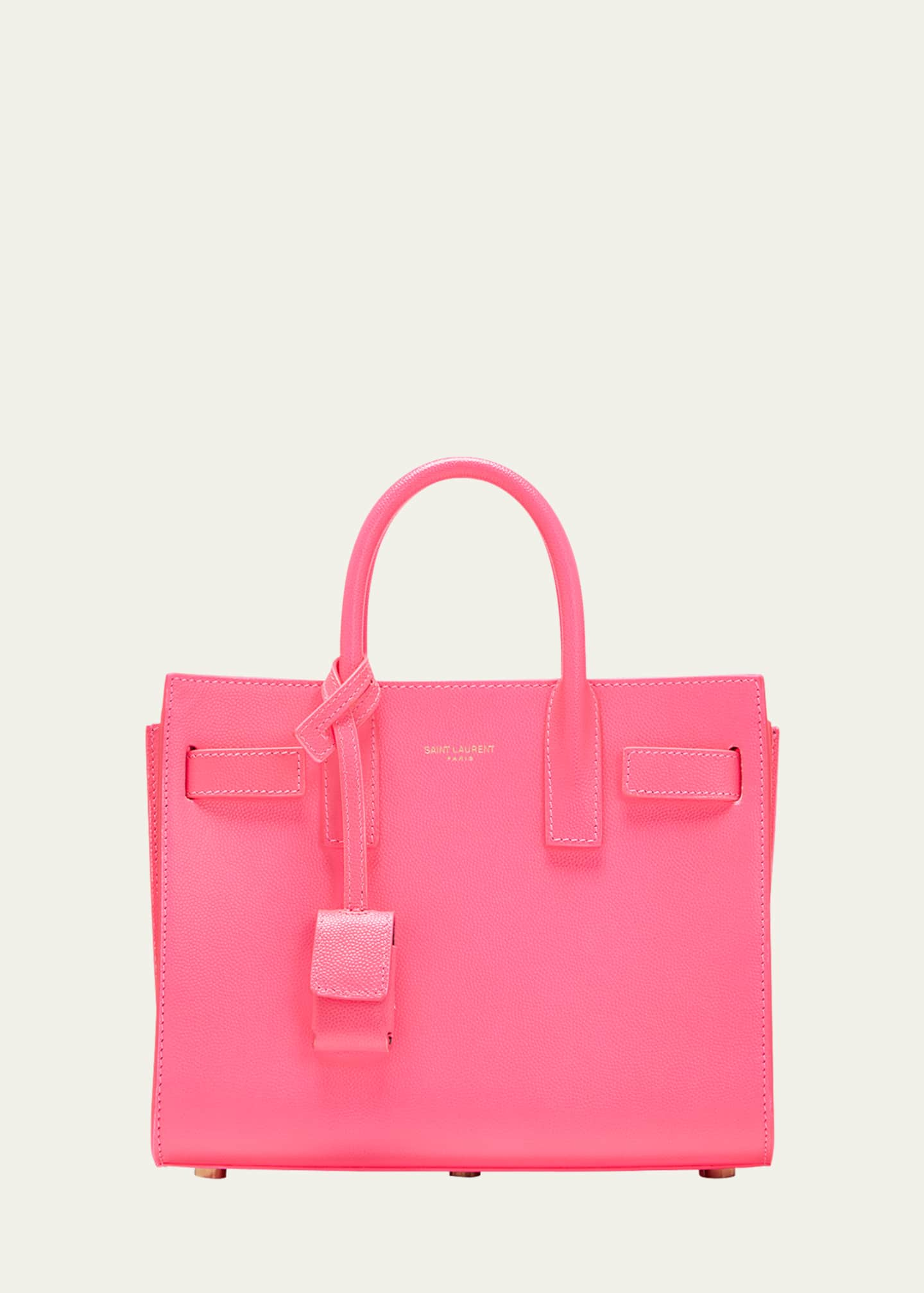 PINK GLO LEATHER SAC DE JOUR NANO CROSSBODY BAG