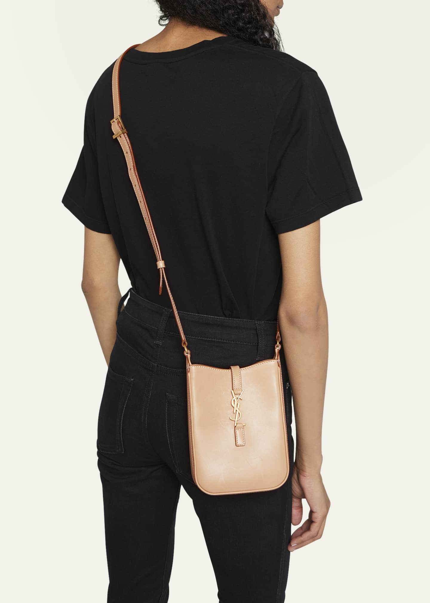 Saint Laurent Le 5 A 7 North-South Leather Shoulder Bag - Bergdorf Goodman