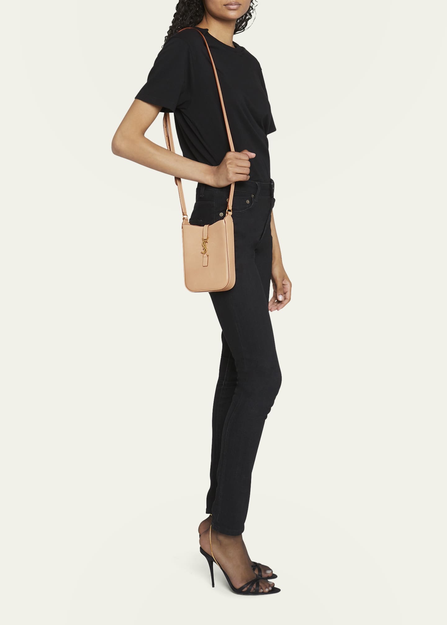 Yves Saint Laurent North South Foldable Canvas Shoulder Bag