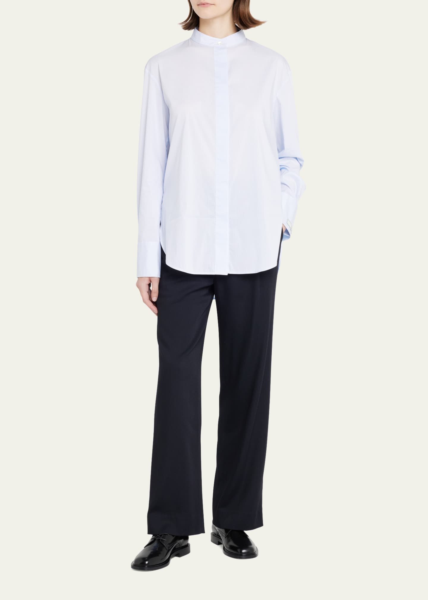WE-AR4 Boyfriend Pinstripe Wide-Leg Pants Image 2 of 5