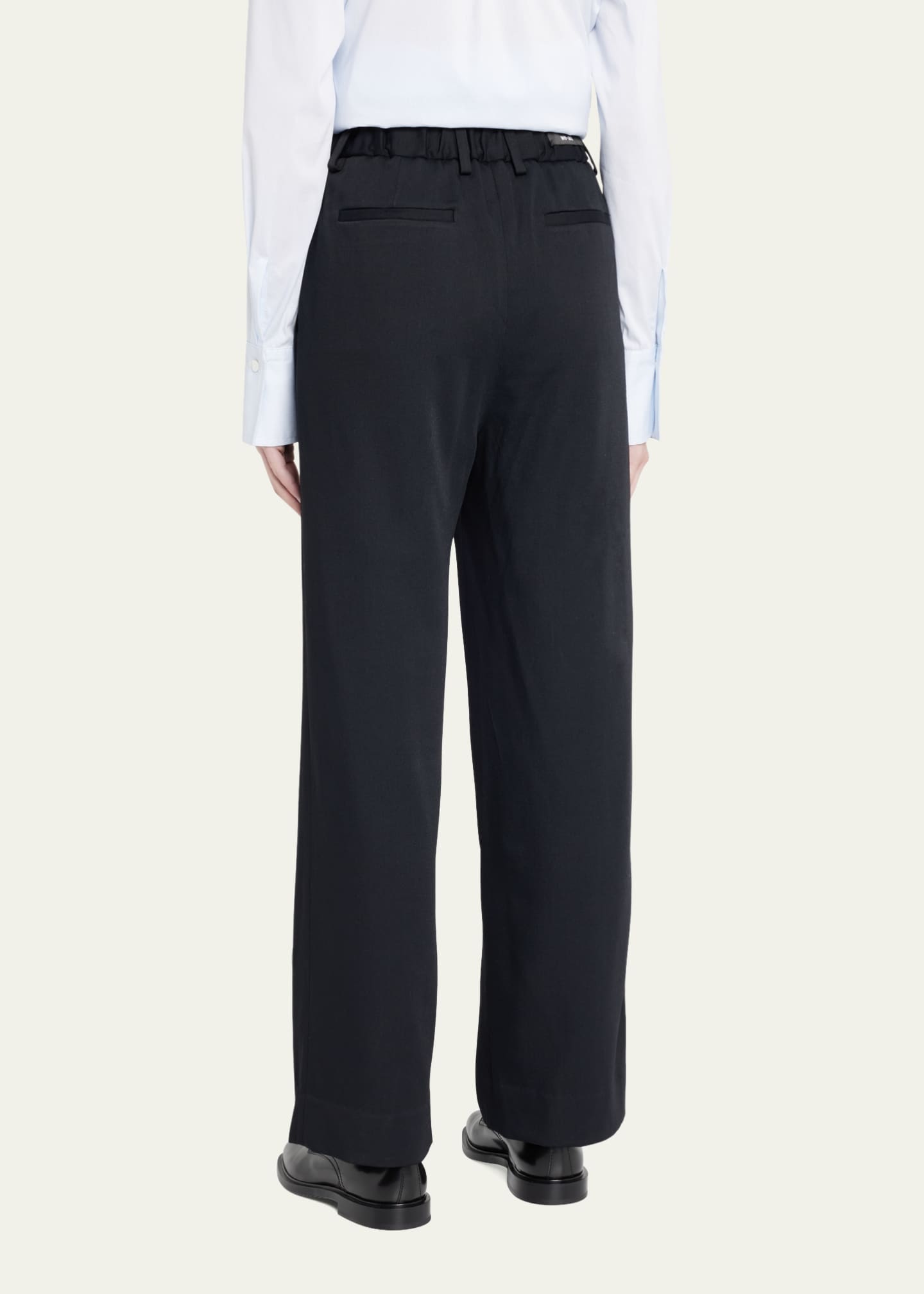 WE-AR4 Boyfriend Pinstripe Wide-Leg Pants Image 3 of 5